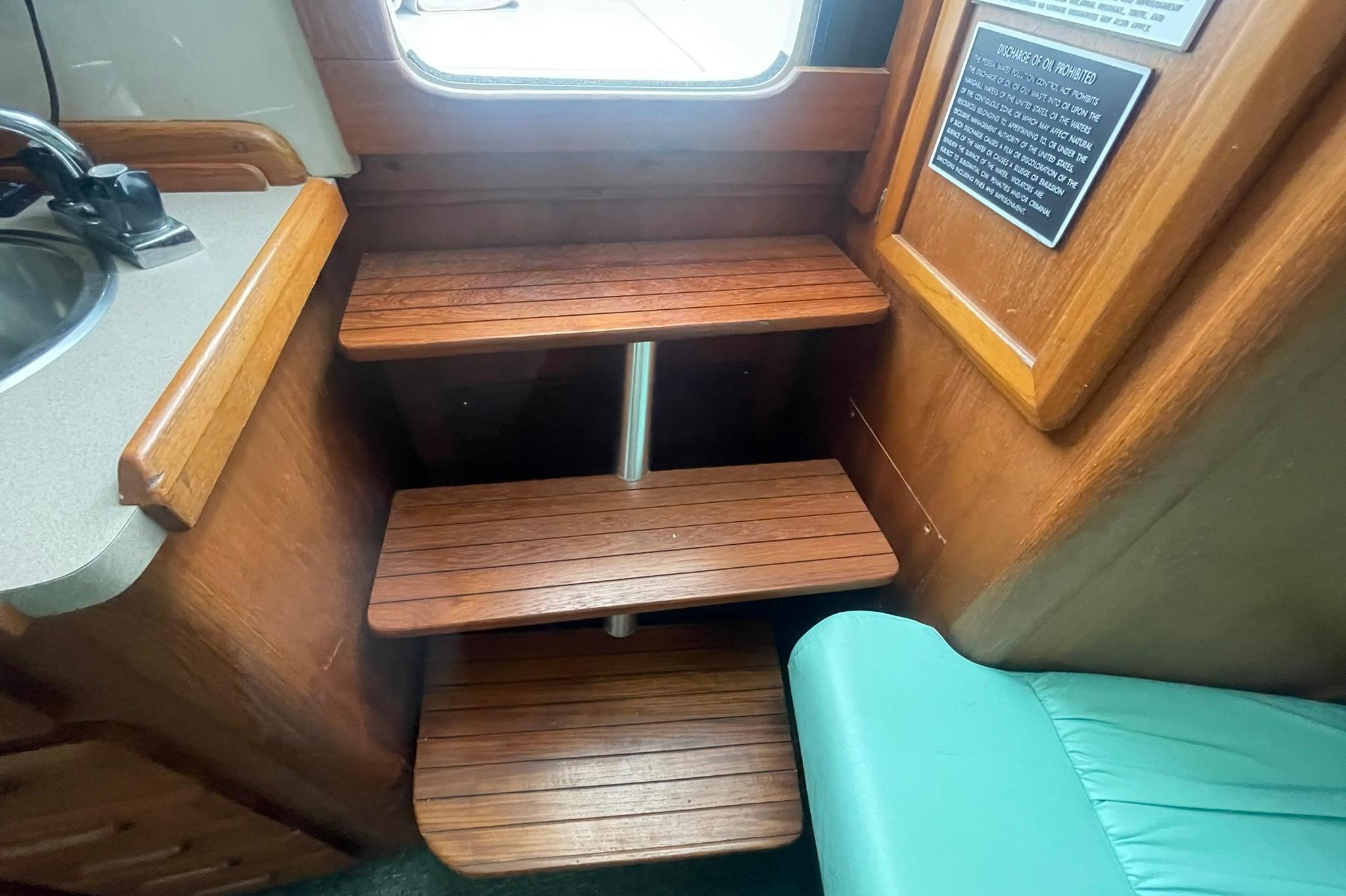 CABIN ENTRY STEPS TEAK TREADS