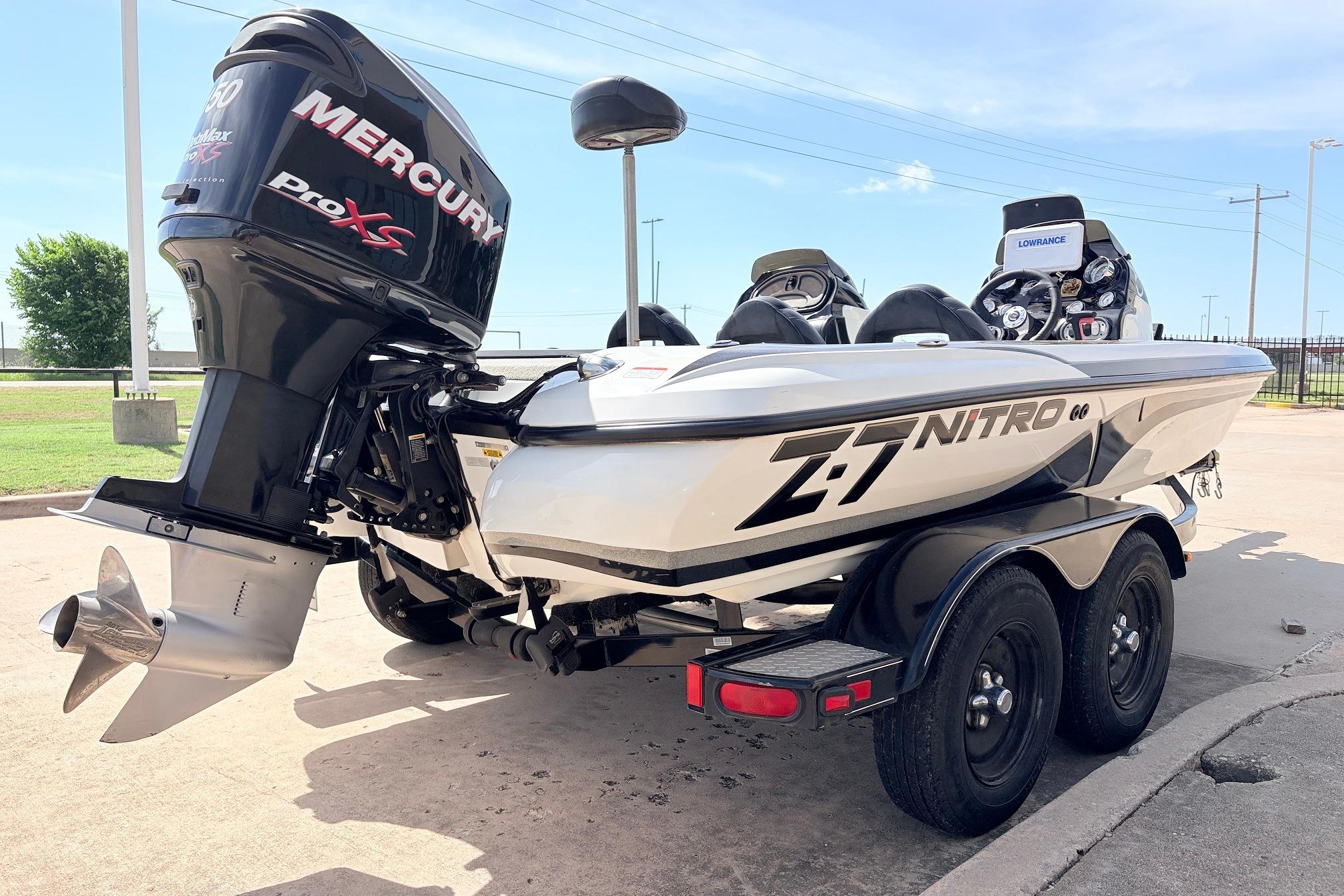 2011 Nitro Z-7 boat with Mercury Pro XS engine on trailer.