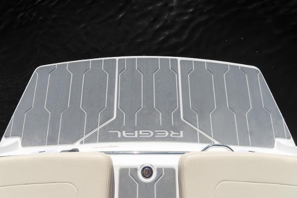 Manufacturer Provided Image: 2026 Regal LS6 boat swim platform with sleek design and branding.