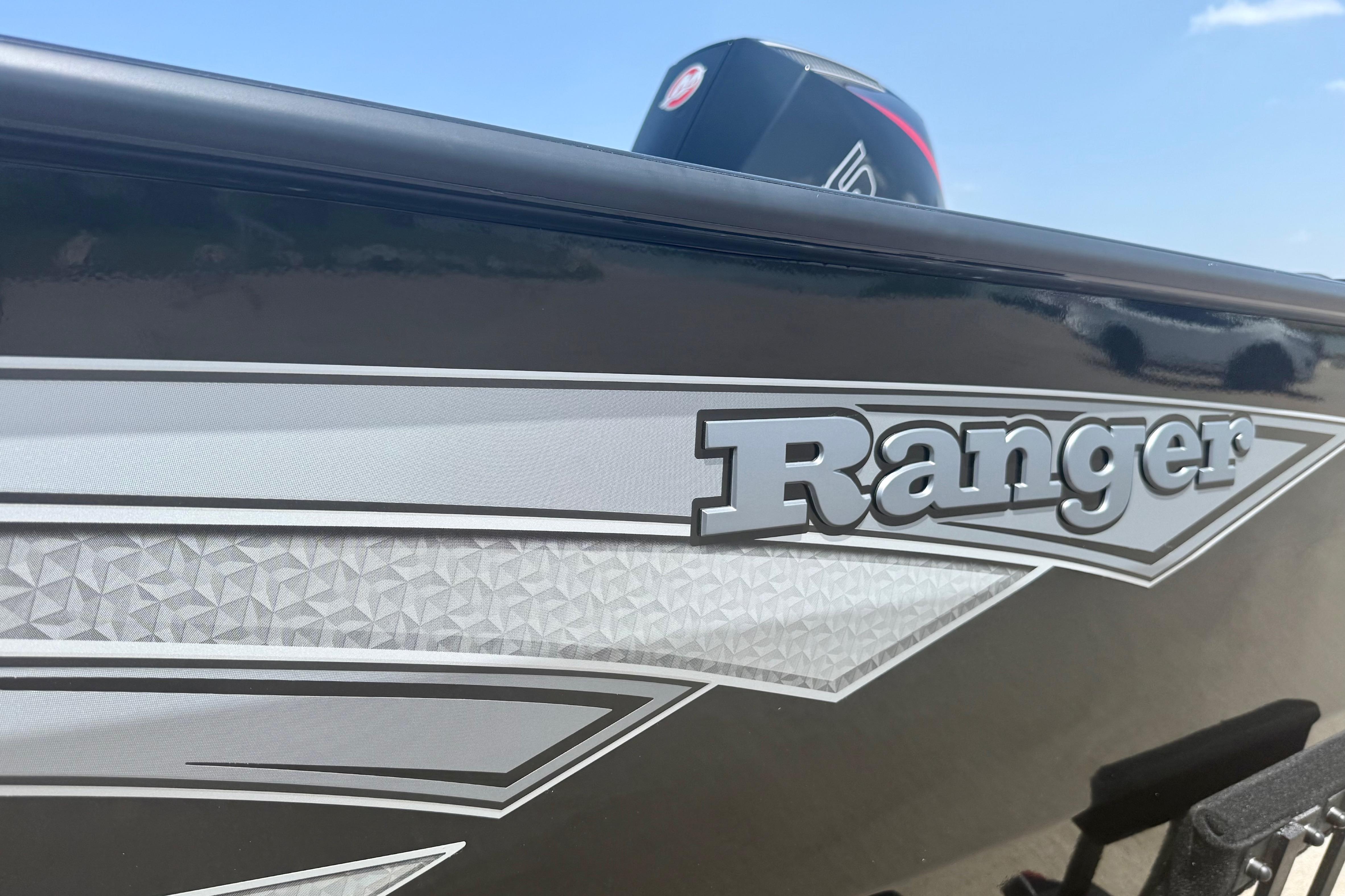 2026 Ranger VX1788 WT boat with sleek design and geometric pattern.