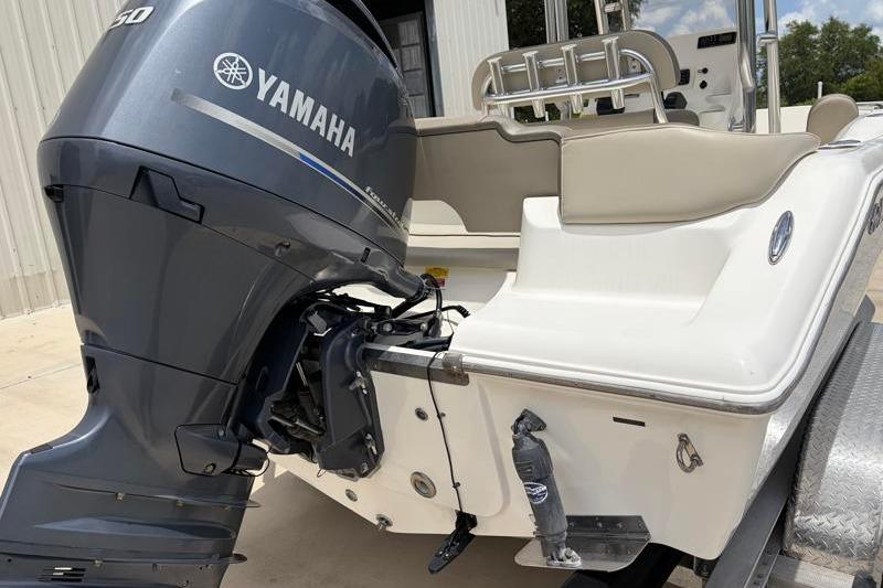 2023 Key West 203 FS boat with Yamaha outboard motor on trailer.