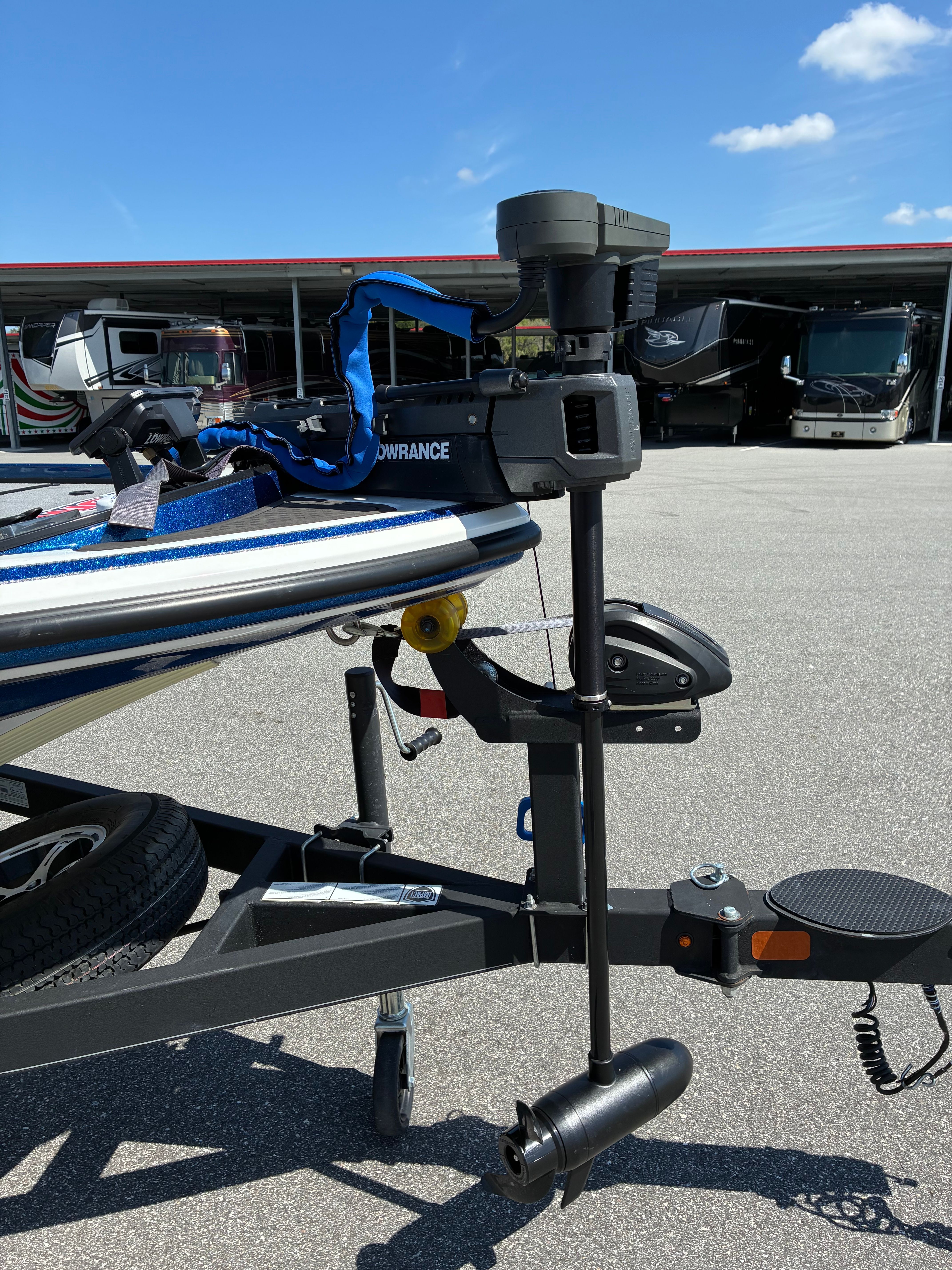 2024 Nitro Z18 Pro boat with Lowrance equipment on trailer.