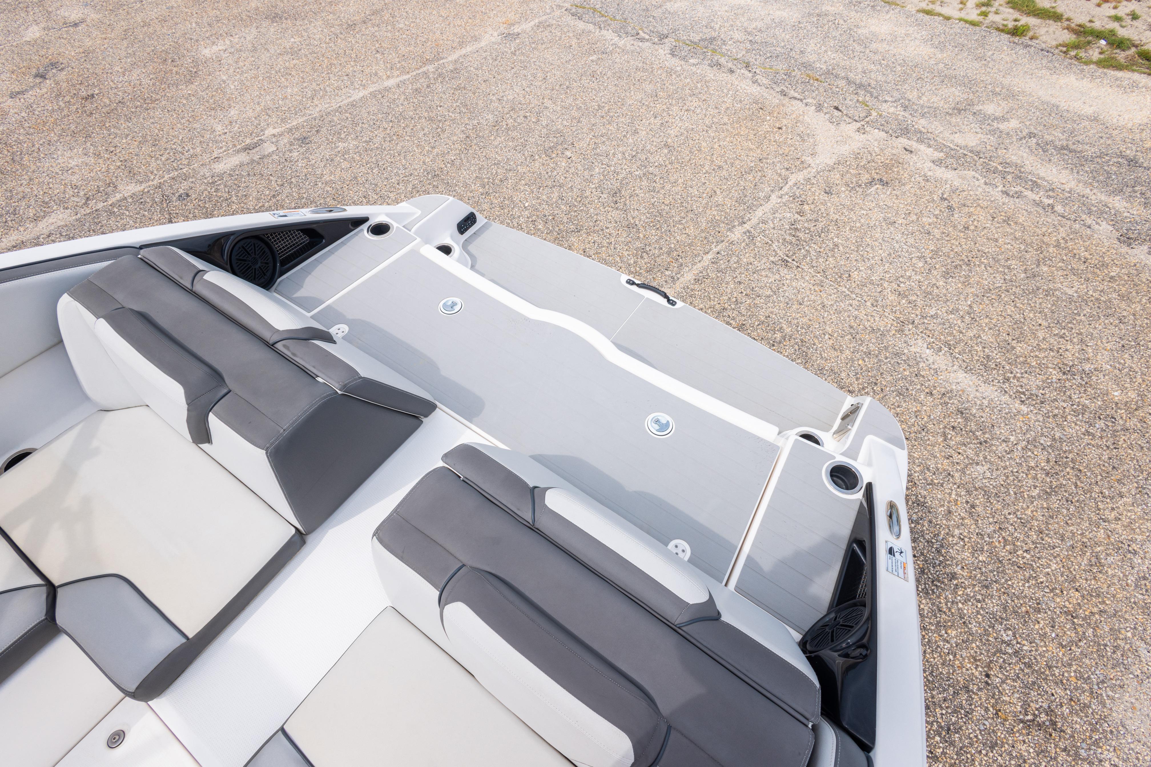 2021 Yamaha Boats AR250 interior with sleek seating and modern design.