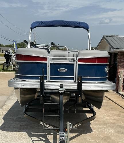 2024 Landau ATLANTIS 230C pontoon boat on trailer.