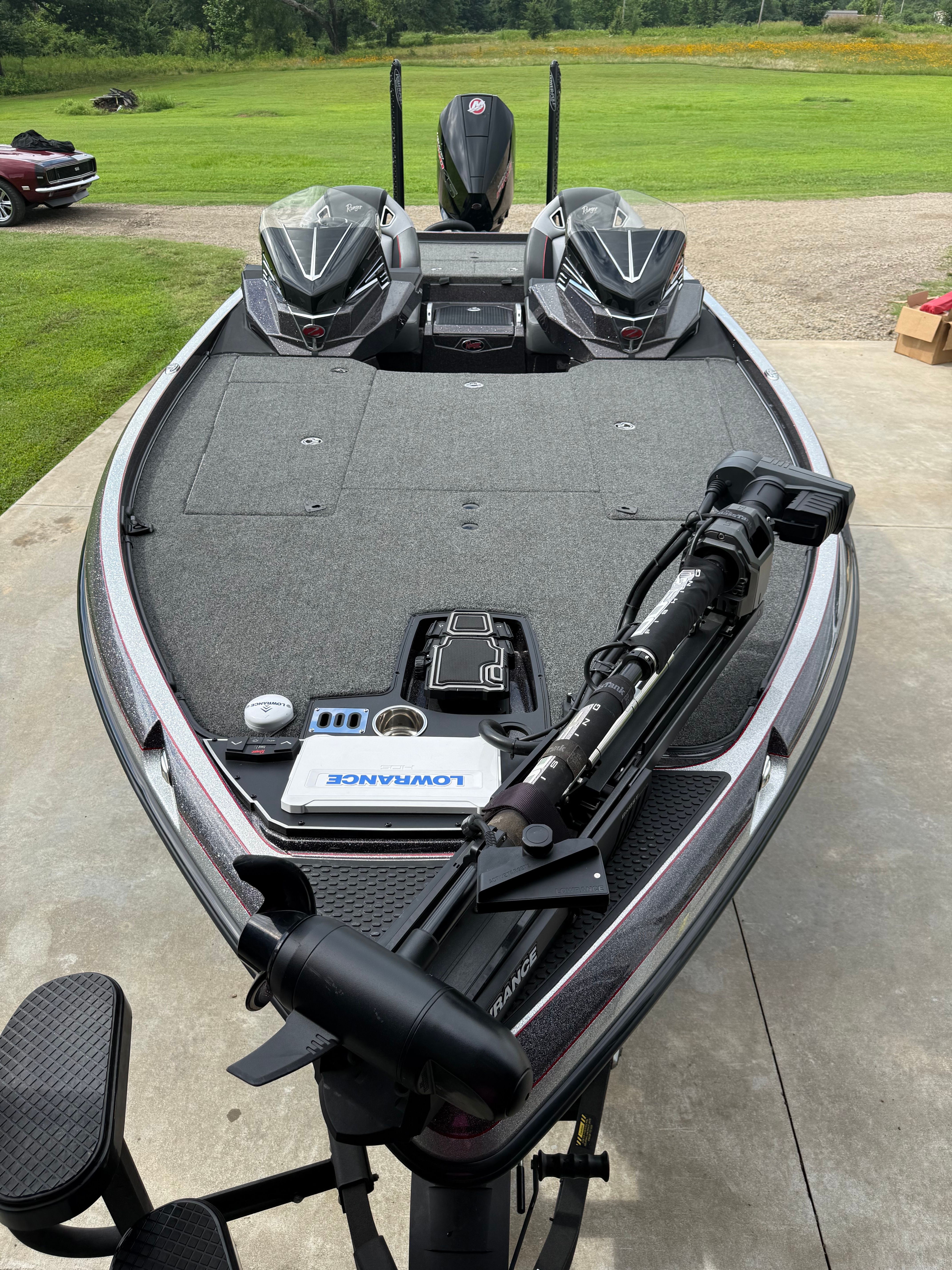 2024 Ranger Z520R boat with equipment on concrete surface.