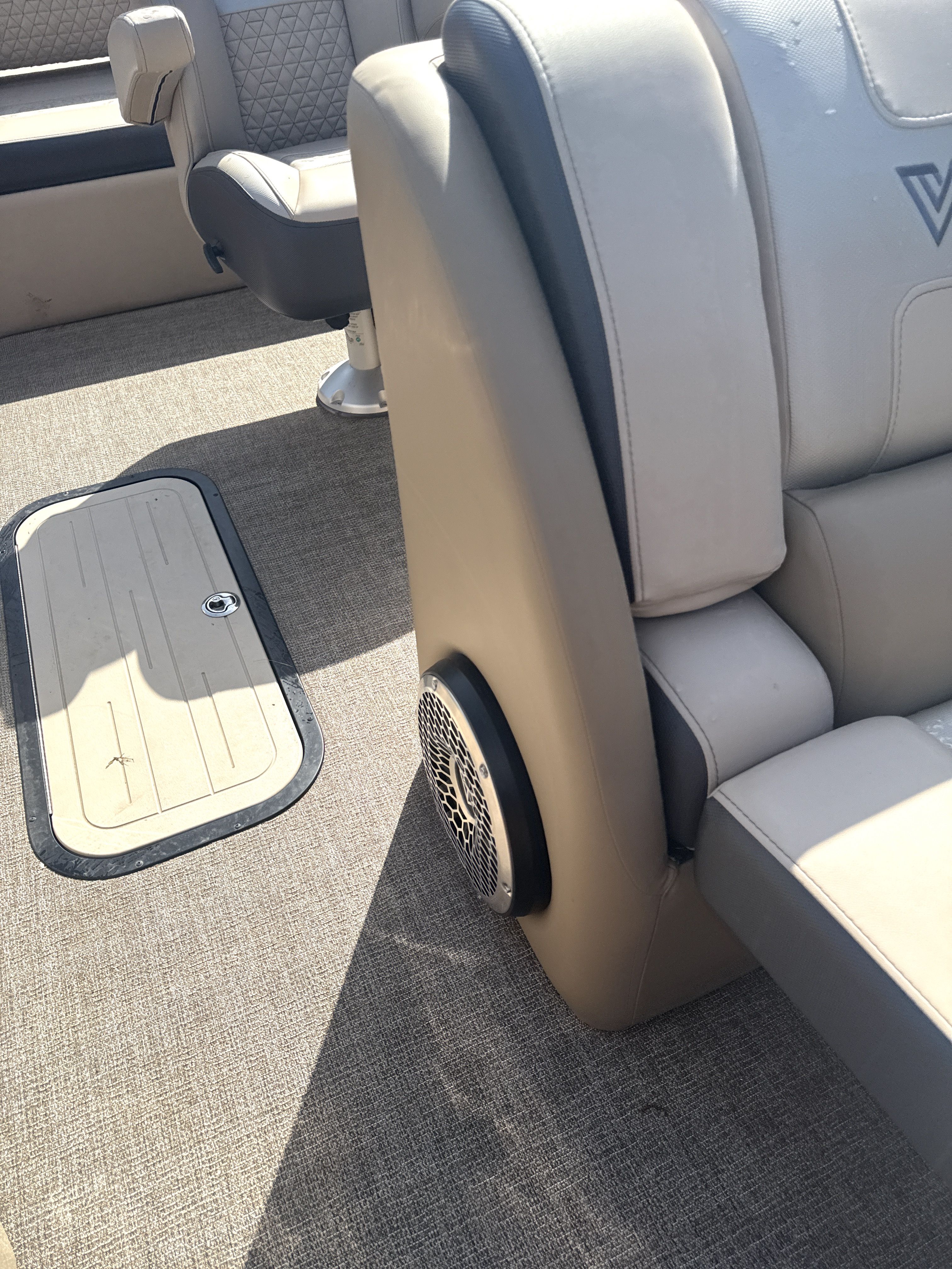 Interior of a 2023 Viaggio Diamante D23S boat.