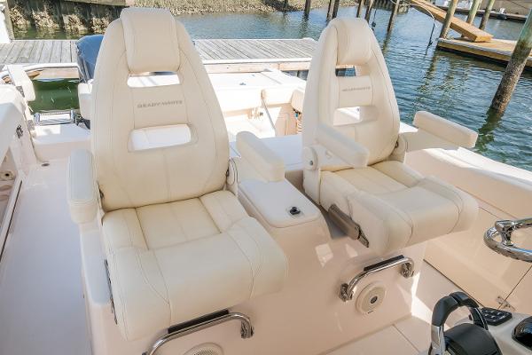 Manufacturer Provided Image: 2018 Grady-White Canyon 306 boat with luxurious white seating.