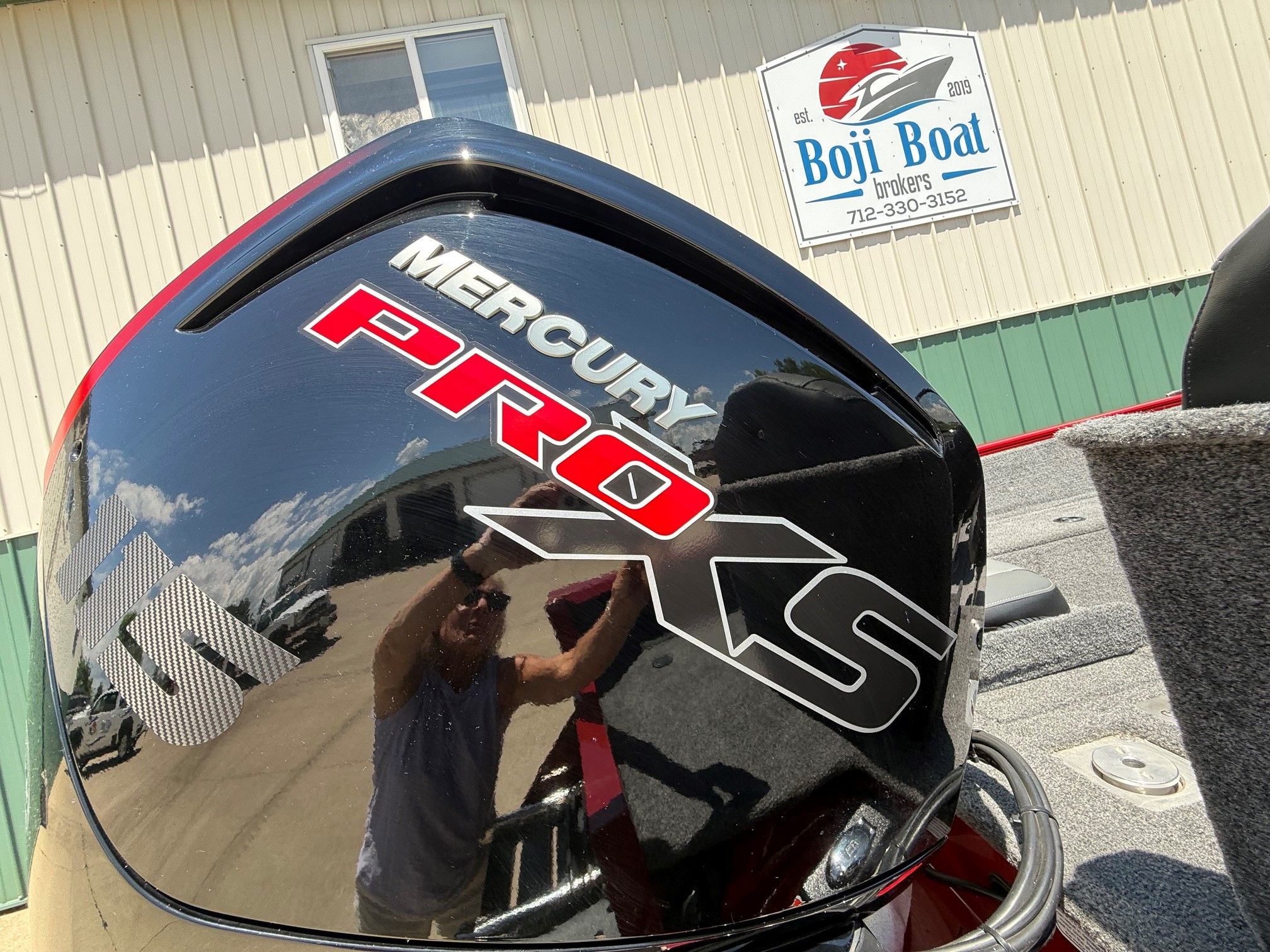 Mercury Pro XS engine on Tracker Pro Guide V175, 2024.