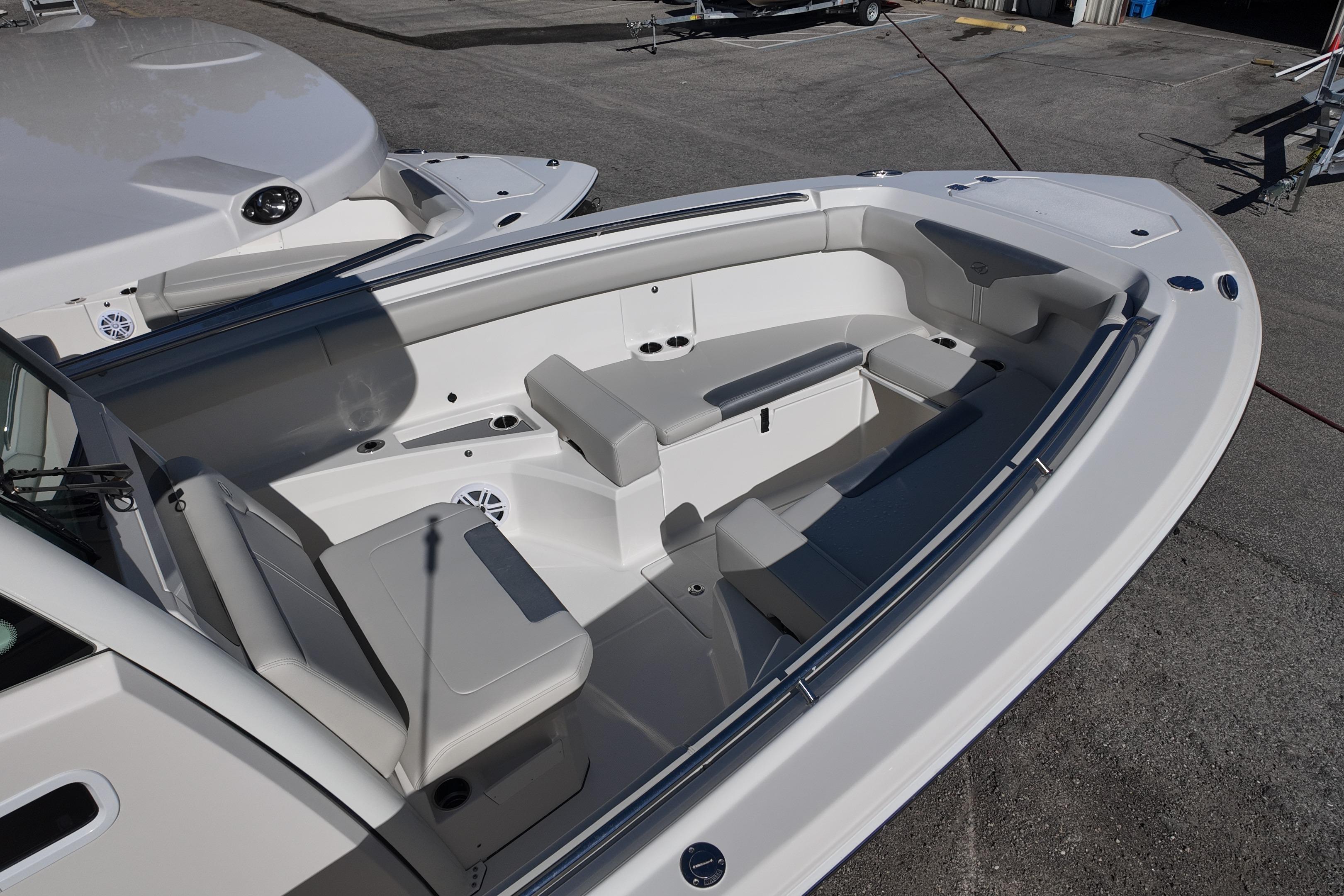 2026 Sailfish 272 CC boat interior with spacious seating and modern design.