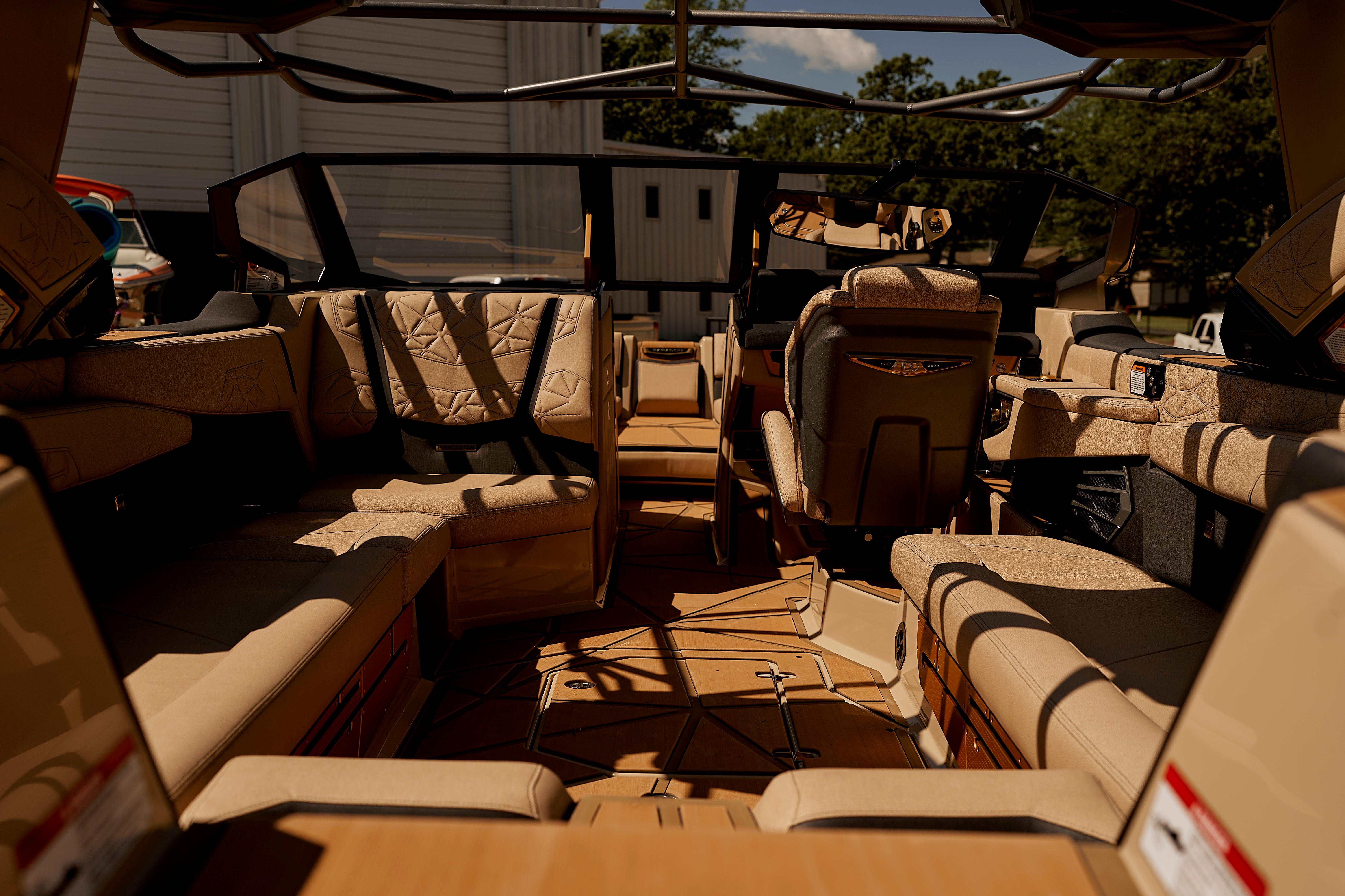Luxurious interior of 2025 Nautique Super Air Nautique G25 Paragon boat.