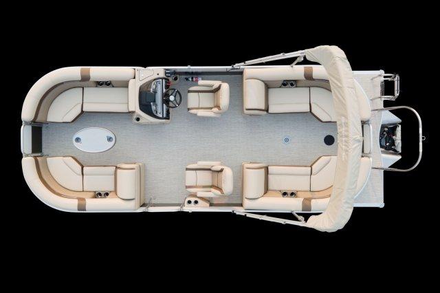 2023 Berkshire 22RFX LE pontoon boat interior layout.