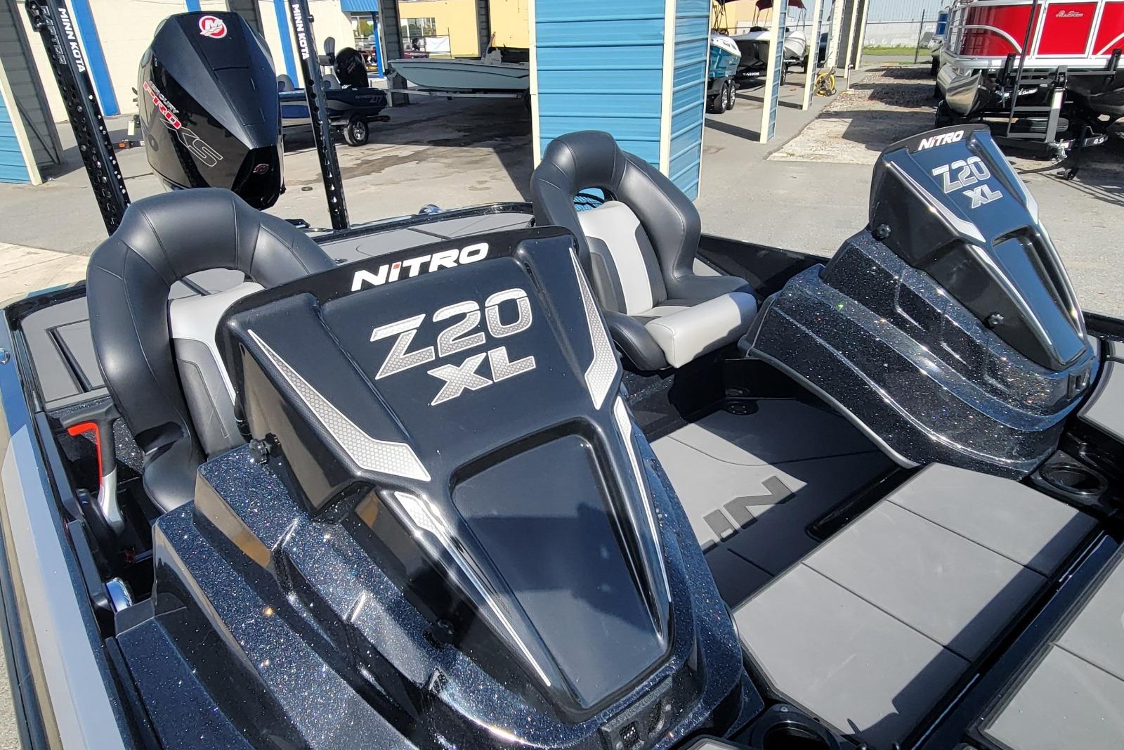 2026 Nitro Z20 XL Pro boat interior with sleek design and comfortable seating.