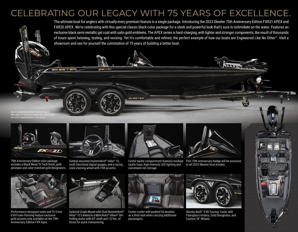 Skeeter FXR21 Apex 2023: Anniversary edition with luxurious design and advanced technology.