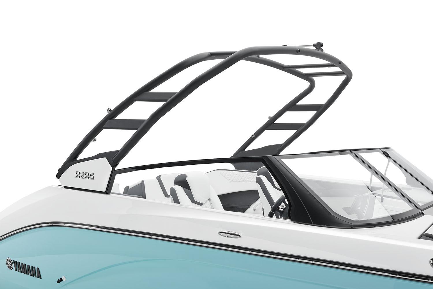 Manufacturer Provided Image: 2026 Yamaha Boats 222S, sleek design with a modern wakeboard tower and stylish interior.