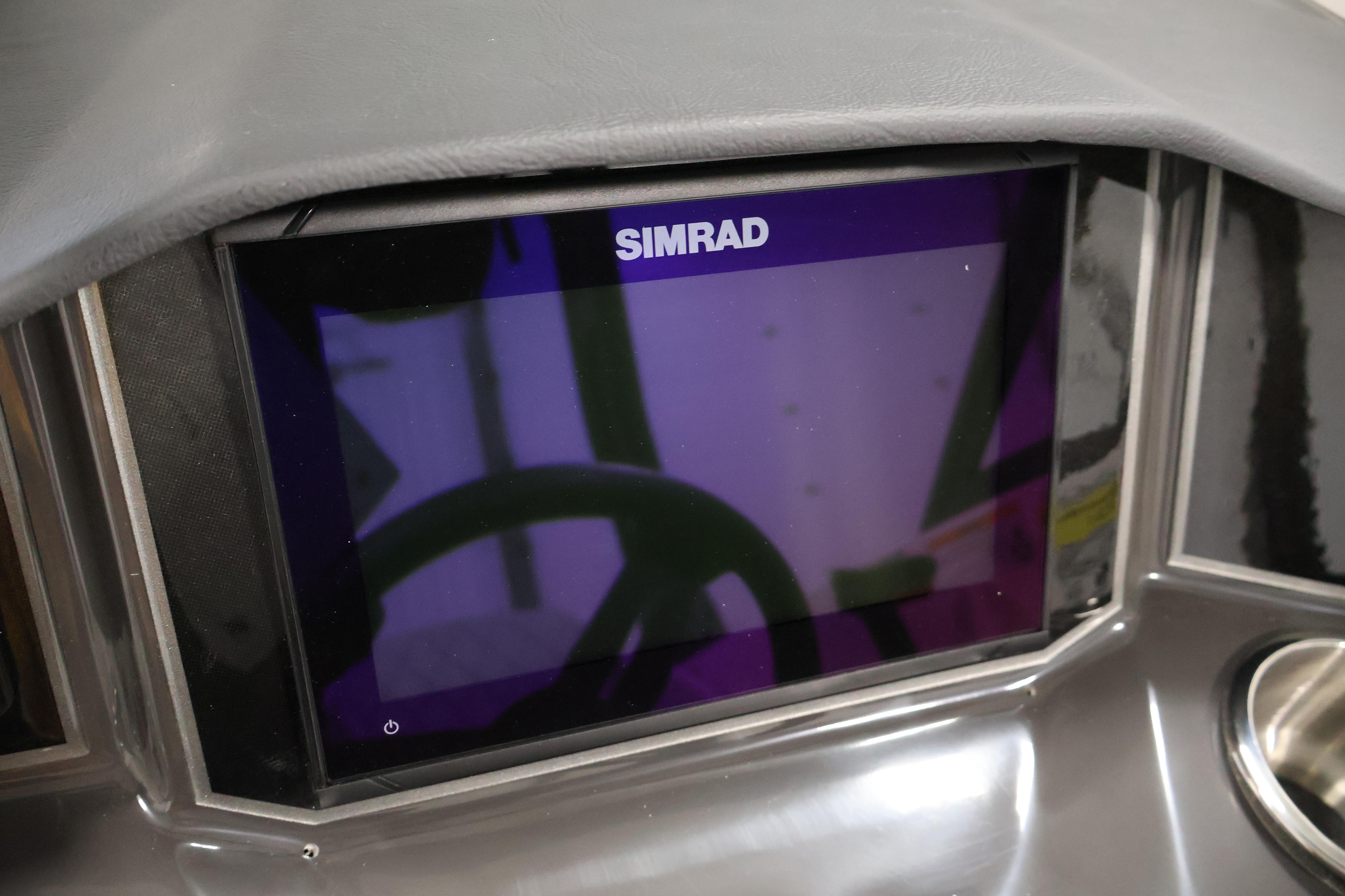 Simrad display on 2026 Bayliner VR6 Bowrider I/O dashboard.