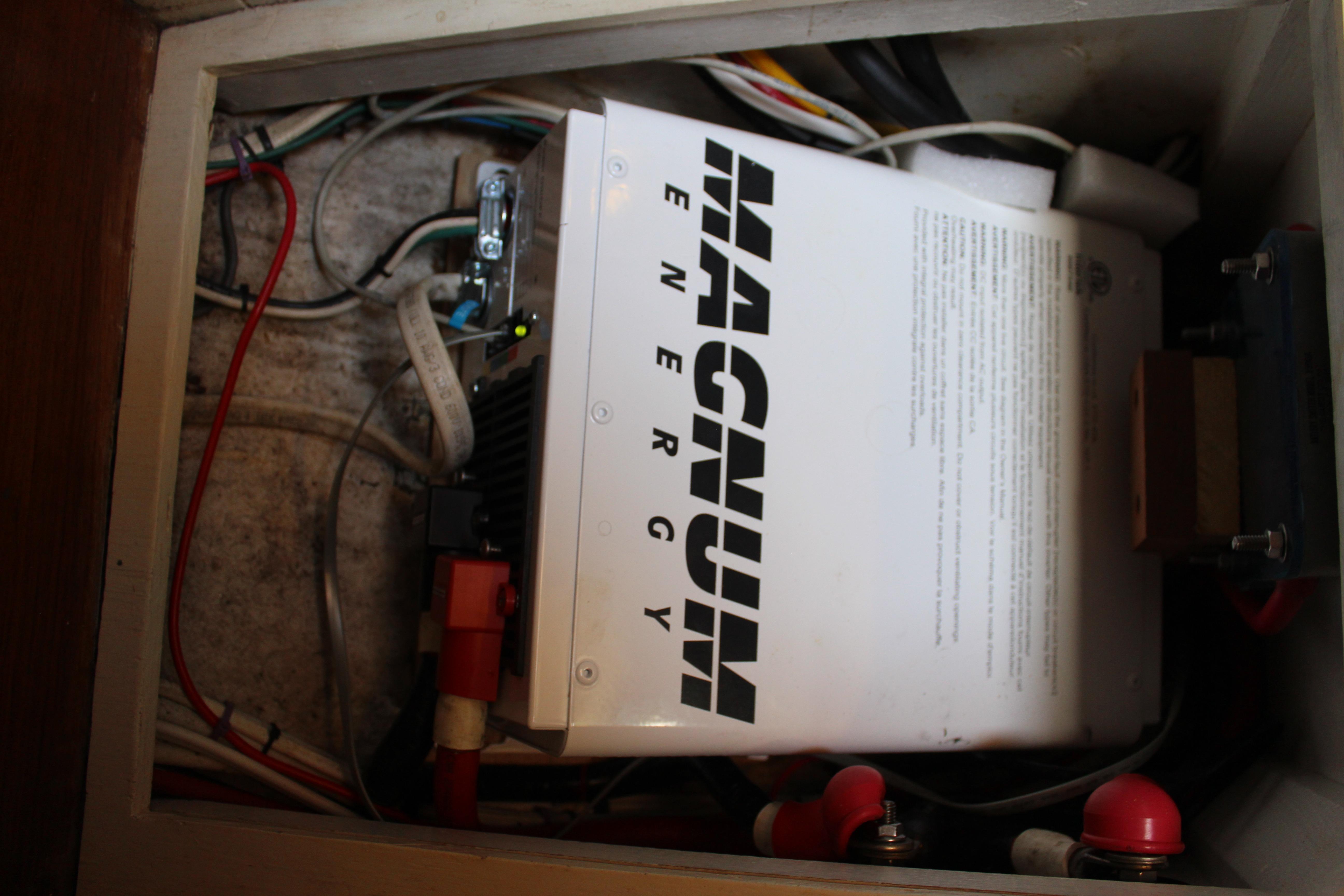 Magnum Energy inverter installed in a 1981 Kelly Peterson 46 sailboat.