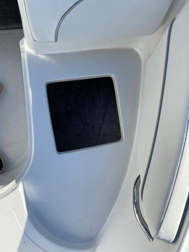 2019 Caravelle 19 EBo Bowrider interior detail with storage compartment.