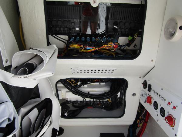 2024 Wellcraft 263 Fisherman boat electrical and control panel.