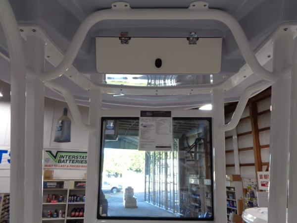 Interior view of the 2023 Robalo 246 Cayman boat model.