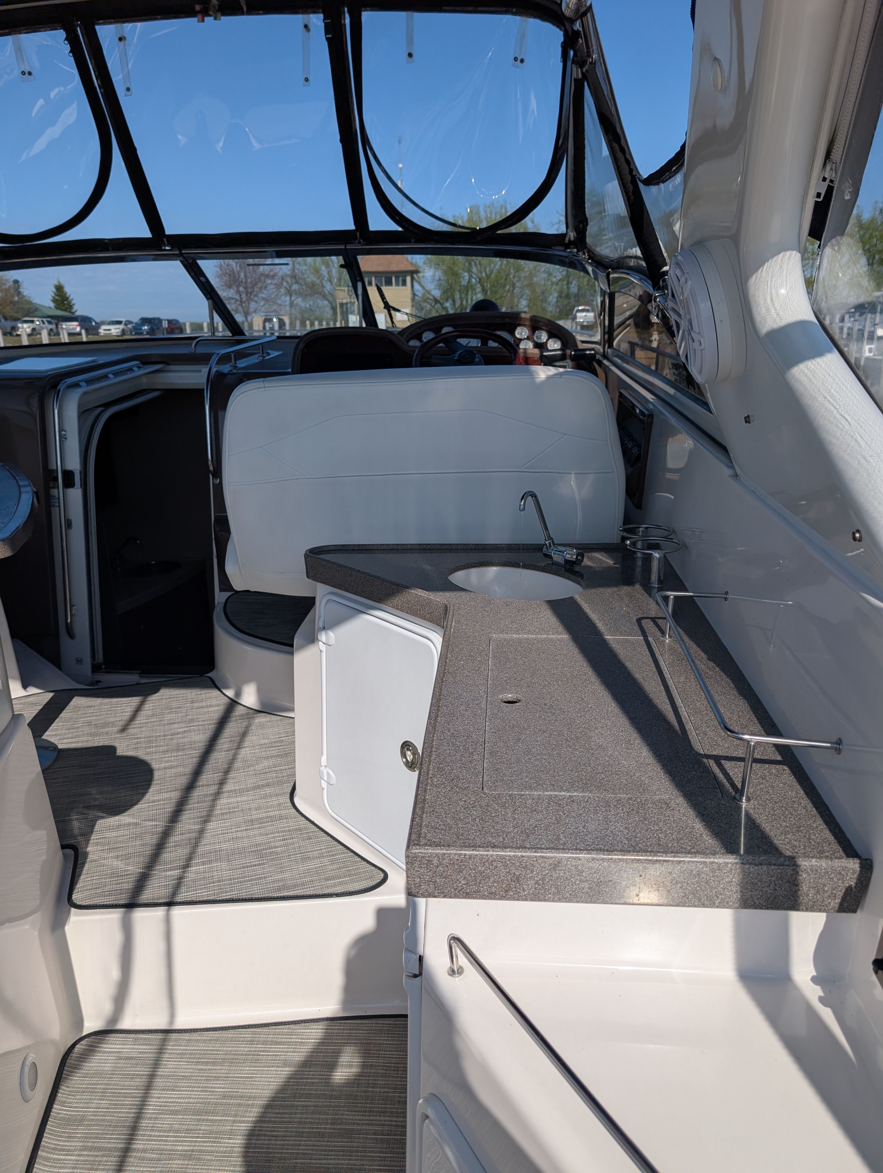 Interior of a 2005 Regal Commodore 3560 yacht.