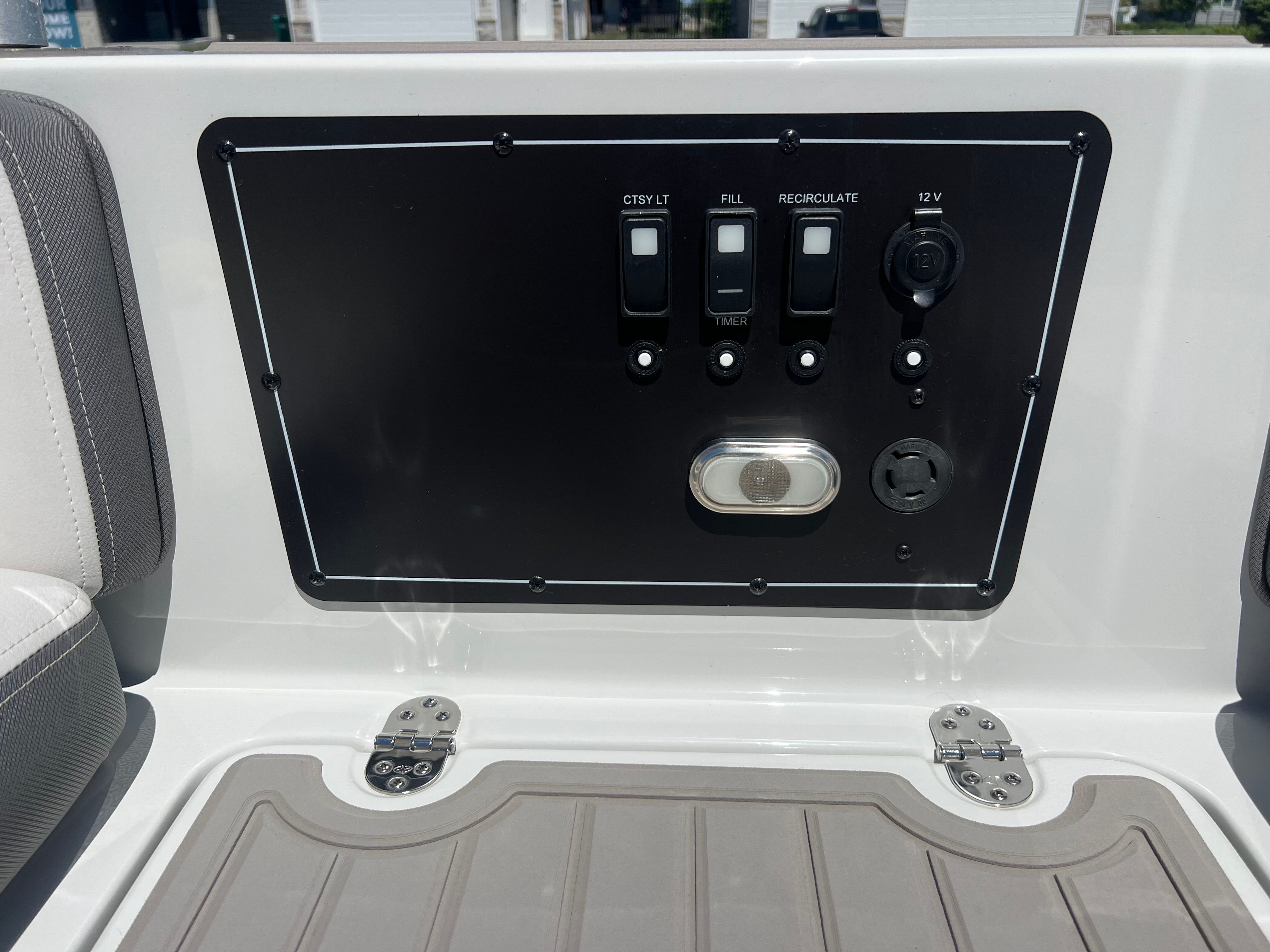 Control panel of 2024 Crownline Eclipse E210 XS boat.