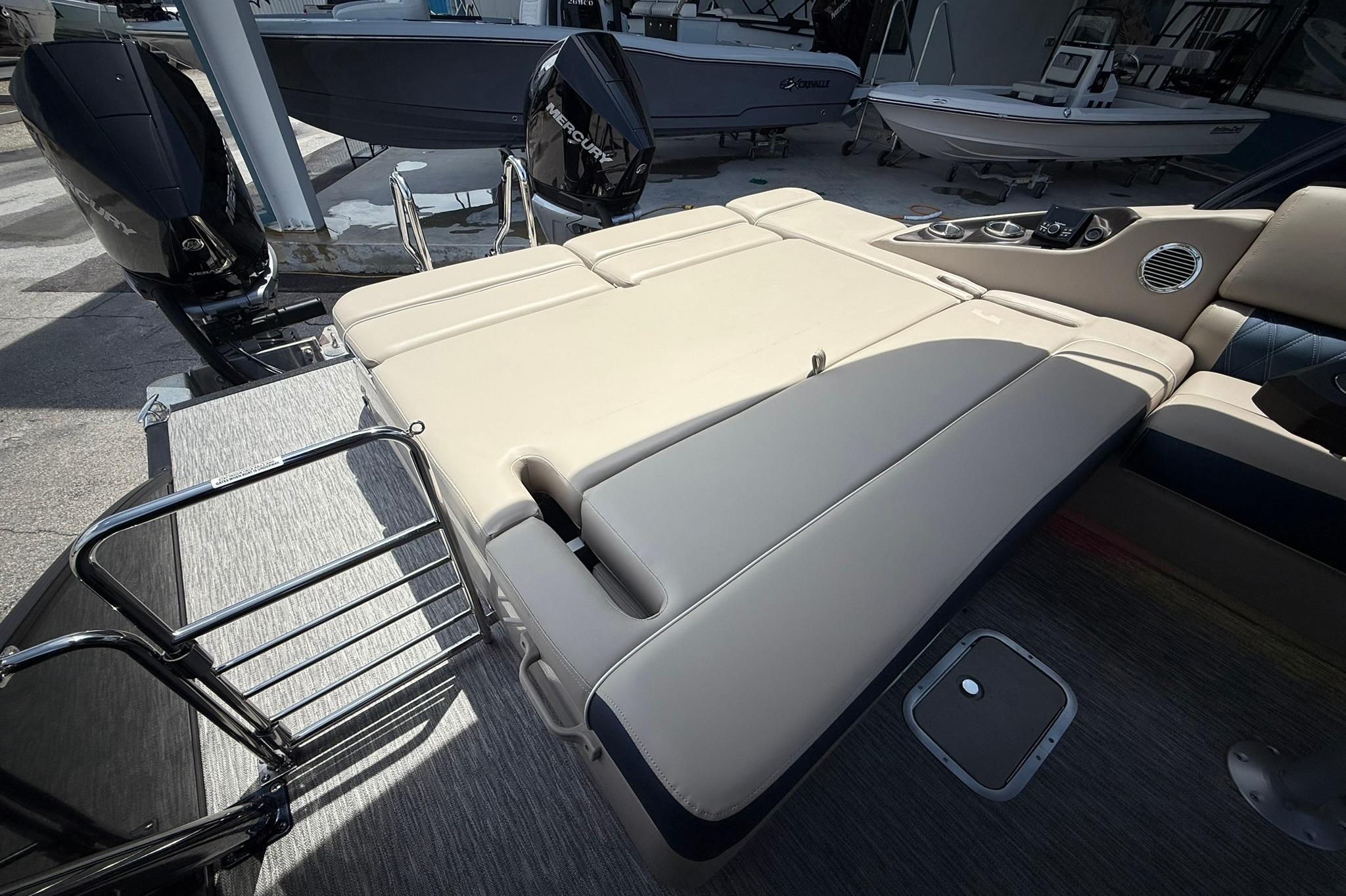 2026 Bennington 27 QSBAT2 boat with luxurious seating and modern design features.