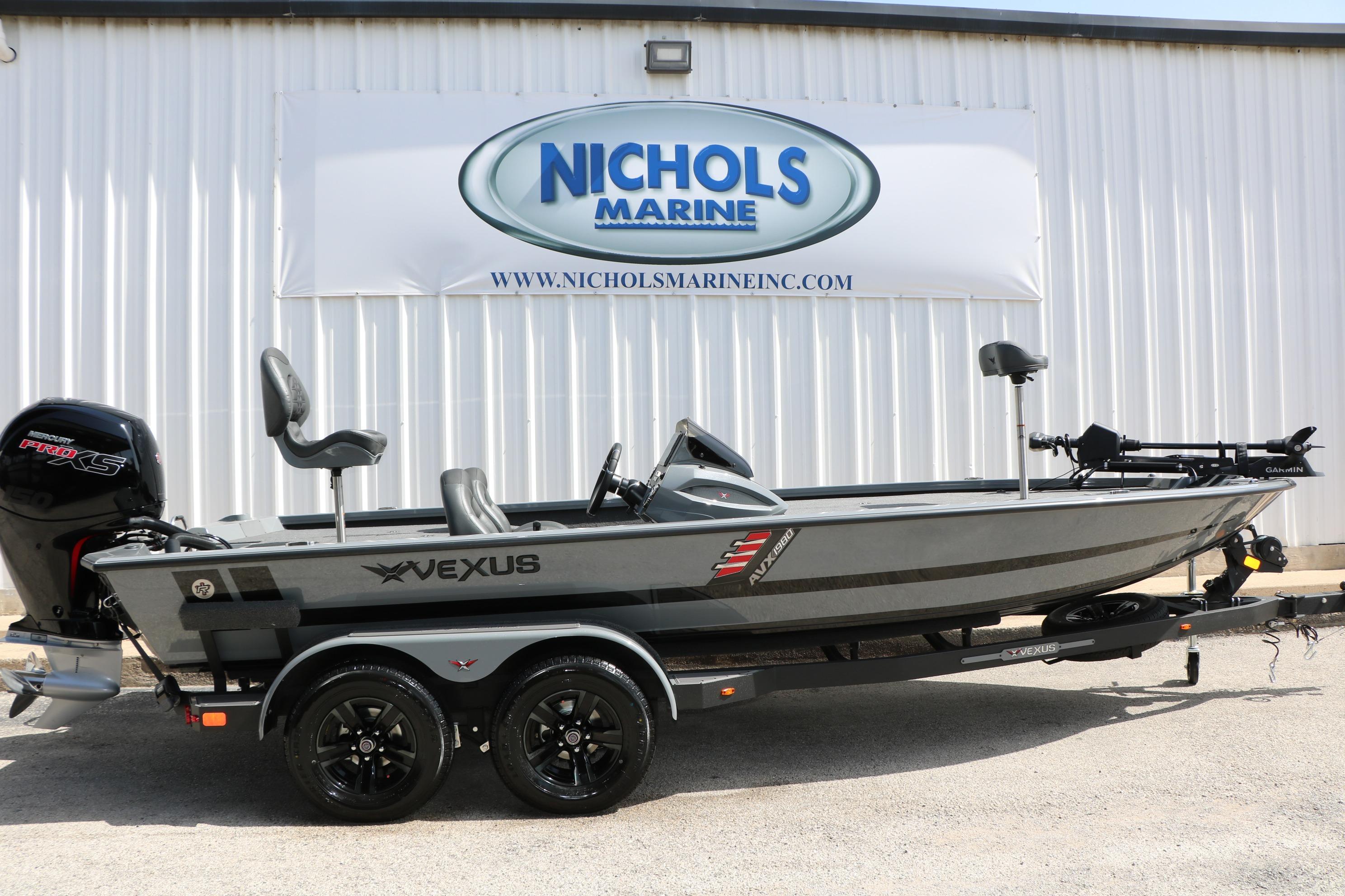2026 Vexus AVX1980 boat at Nichols Marine dealership.