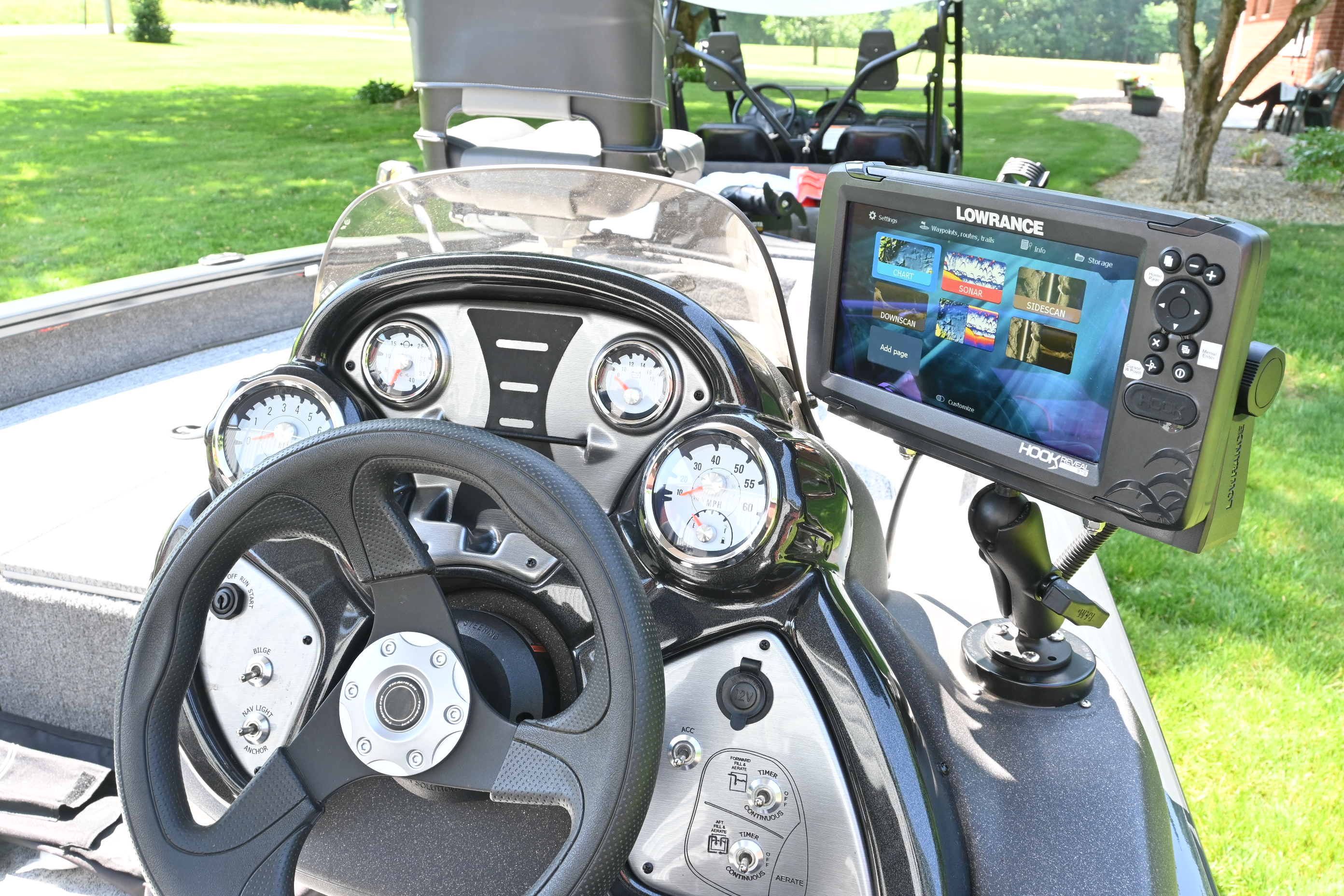 2022 Tracker Pro 175 TF with modern electronics and controls.