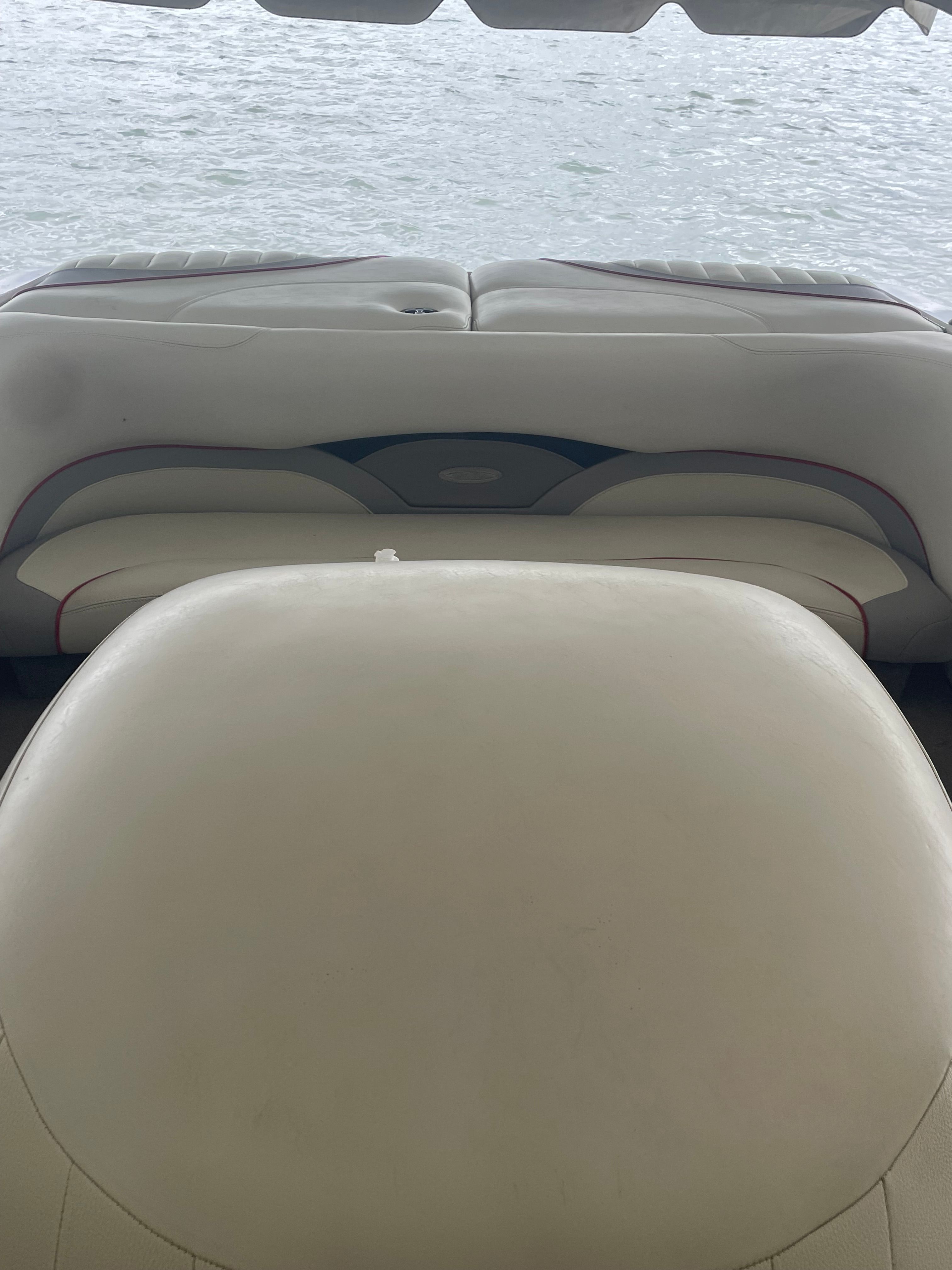 Interior of a 2014 Malibu Response TXi boat on water.