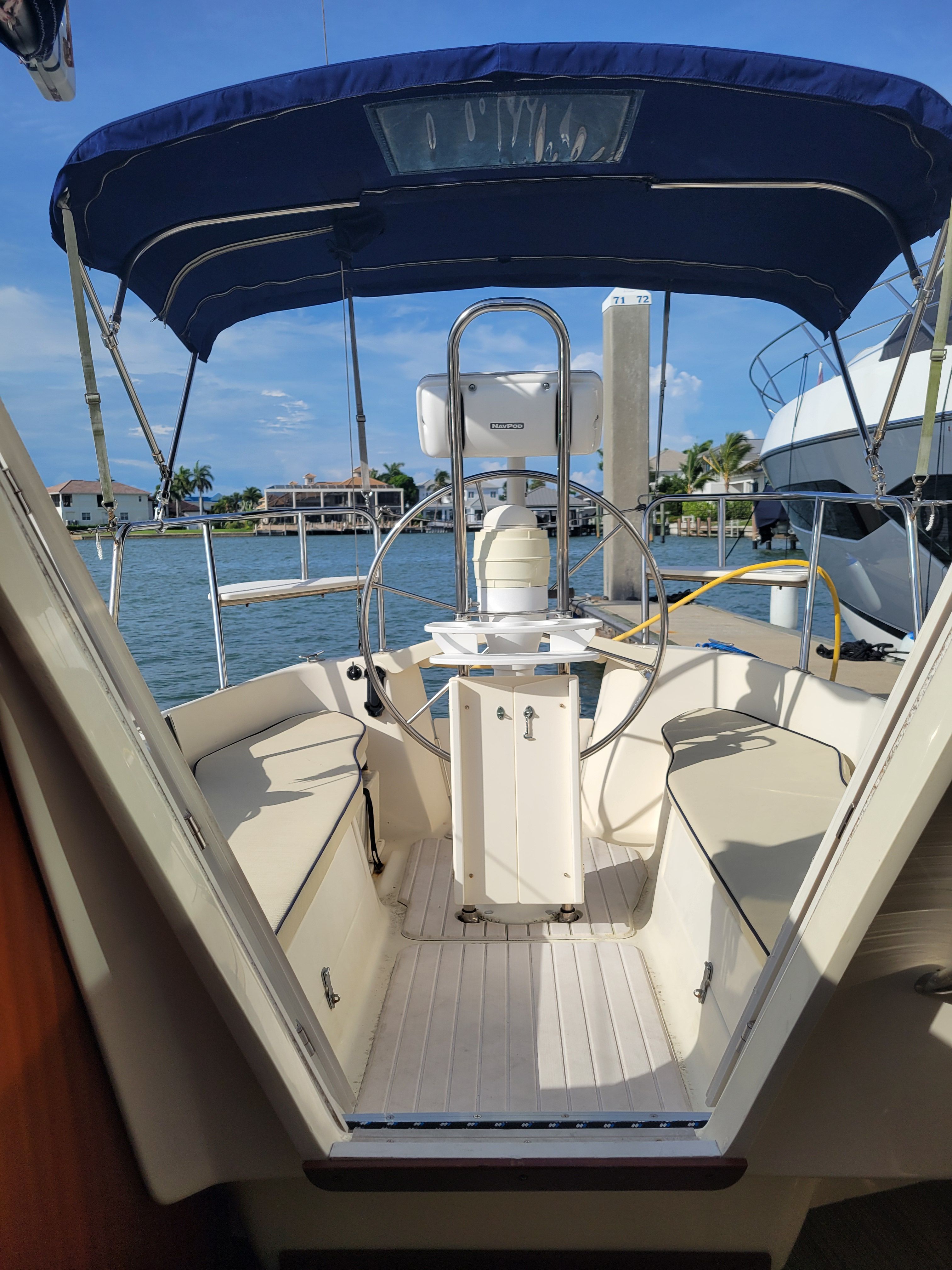 Interior view of a 2018 Hake Seaward 26 RK yacht on water.