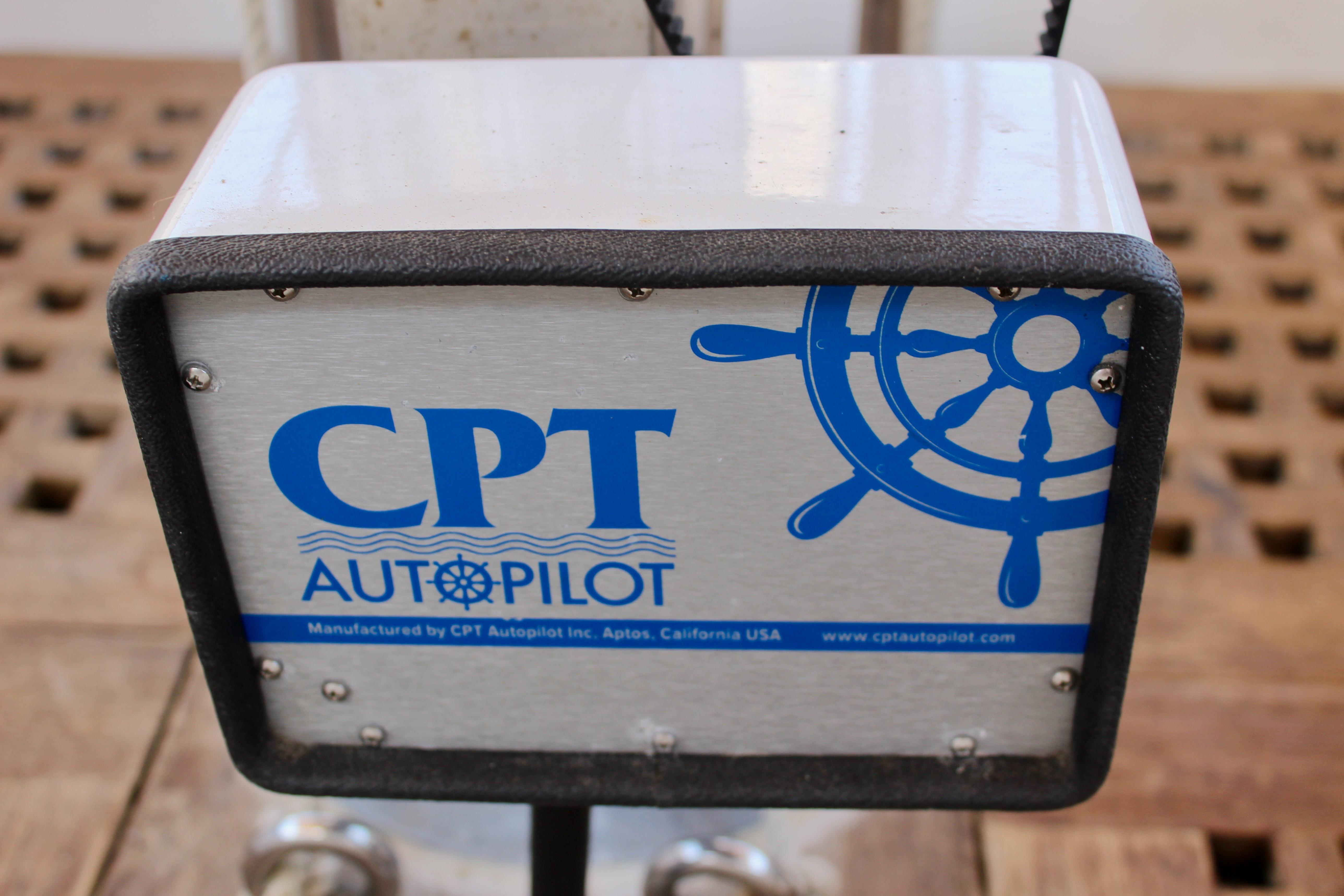 CPT Autopilot device on a 1981 Kelly Peterson 46 sailboat deck.