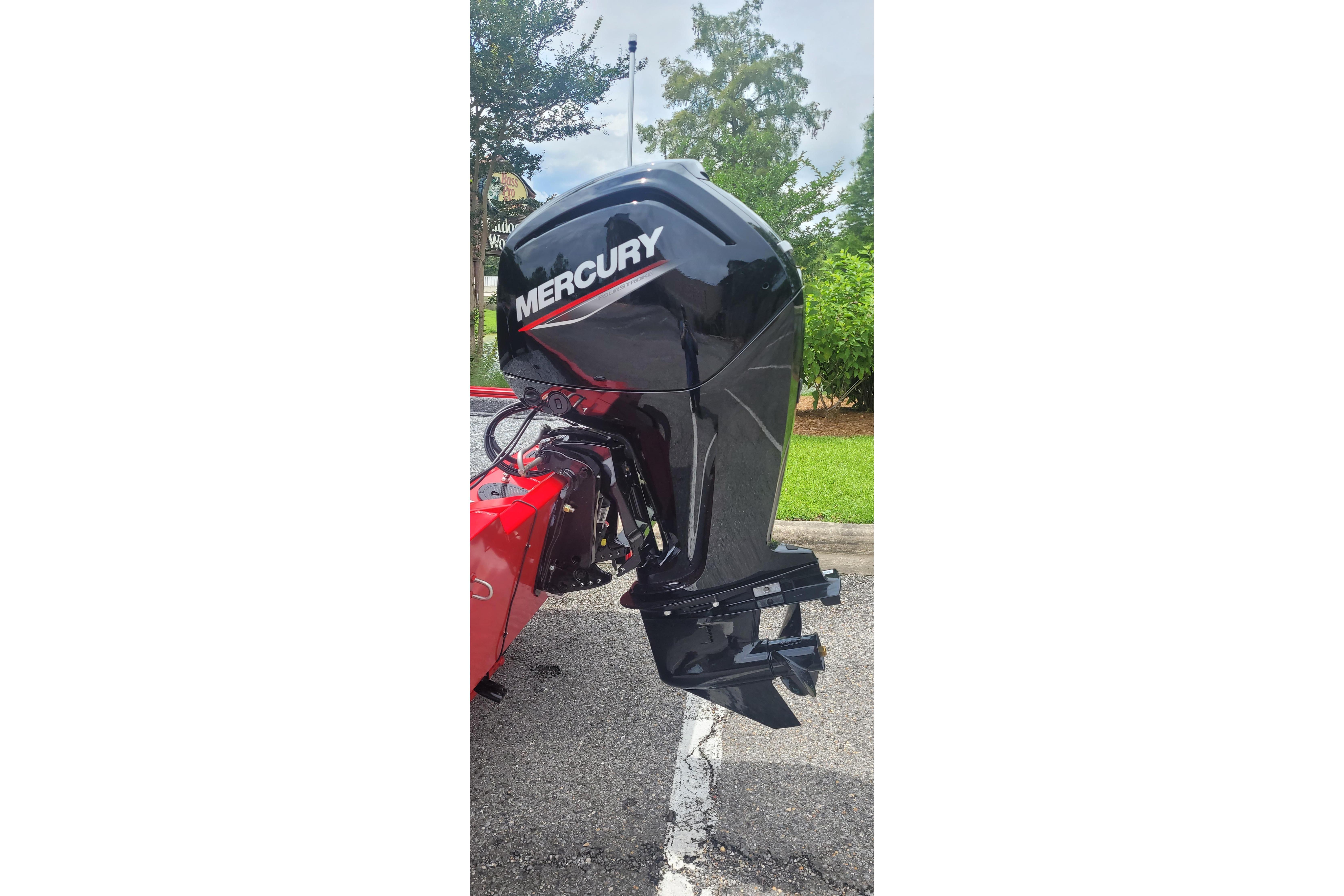 2026 Tracker Pro Team 175 Crappie Edition with Mercury outboard motor in parking lot.