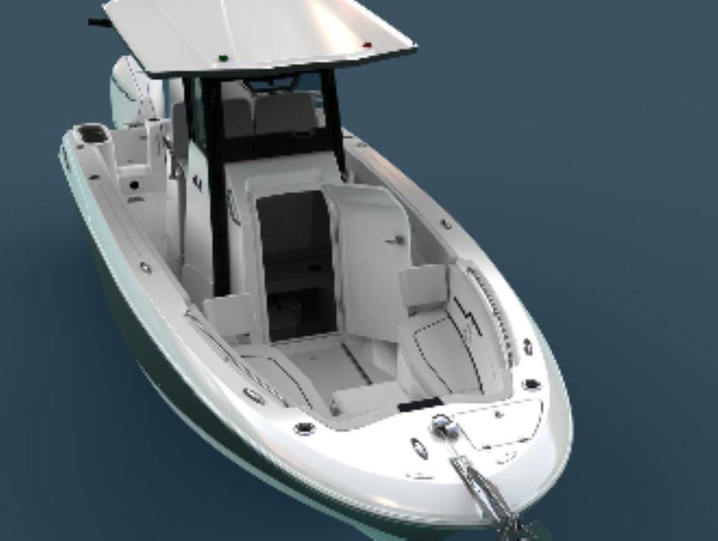 2025 Wellcraft 263 Fisherman boat, sleek design, white exterior, spacious deck.