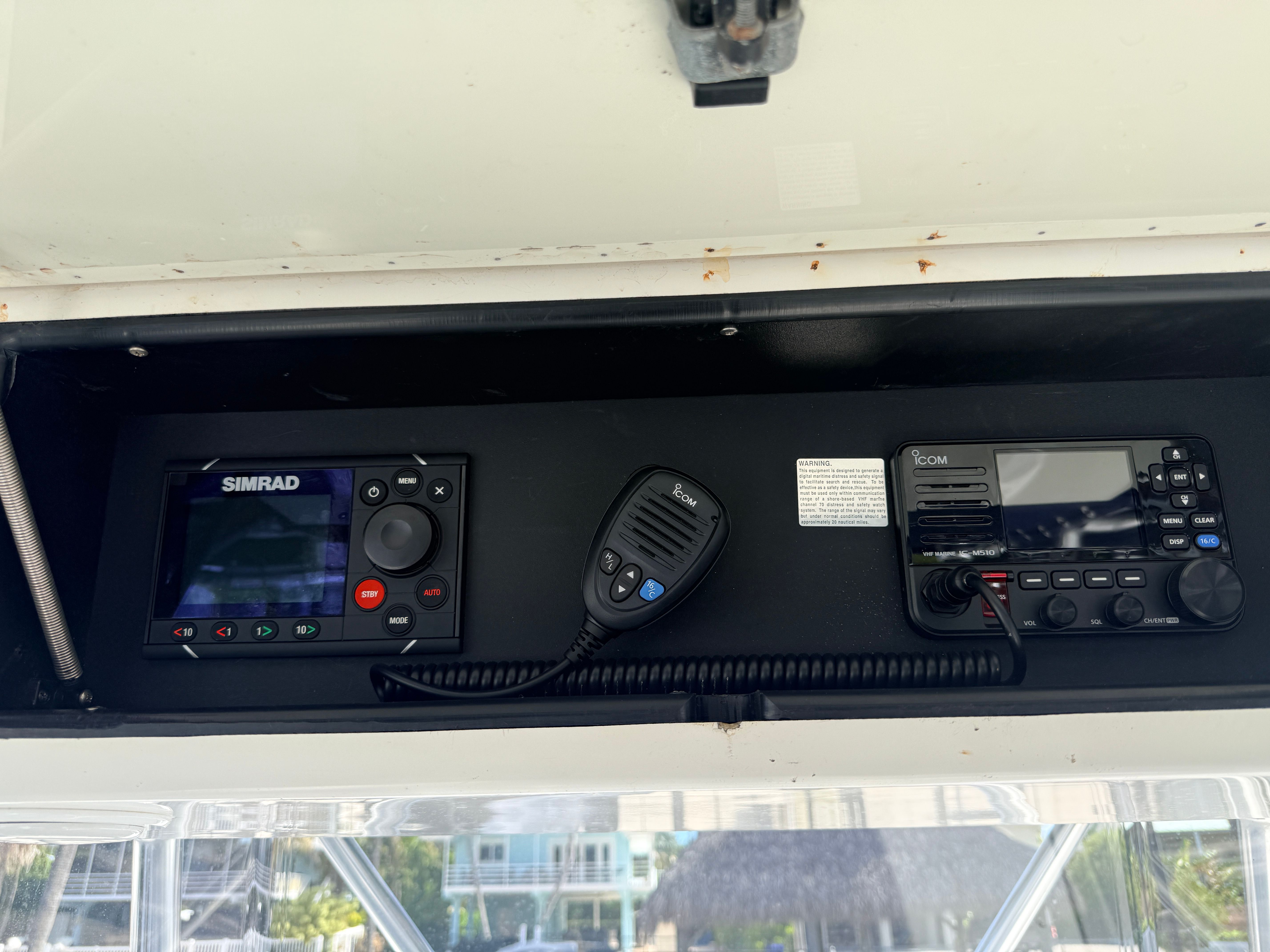 Navigation systems on a 2007 Fountain 32 Center Console boat.