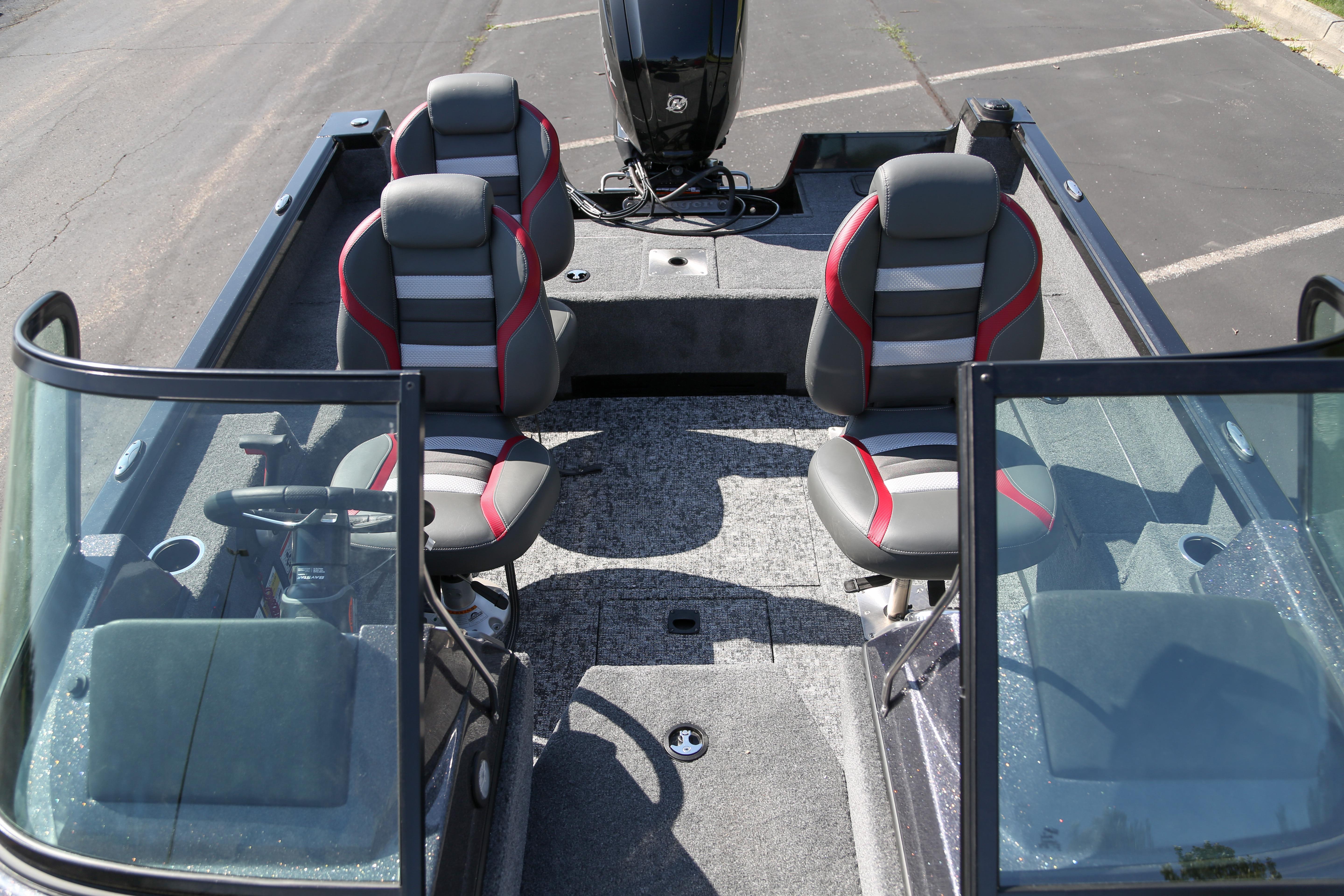 2026 Ranger VS1682SC Angler boat interior with four seats and windshield.