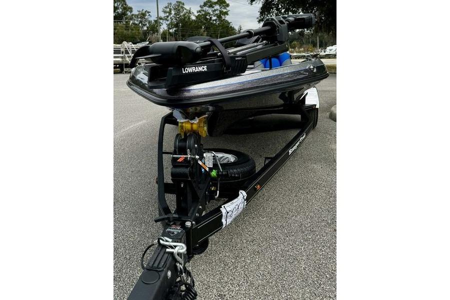 2026 Ranger Z185 boat on trailer with Lowrance equipment, parked outdoors.