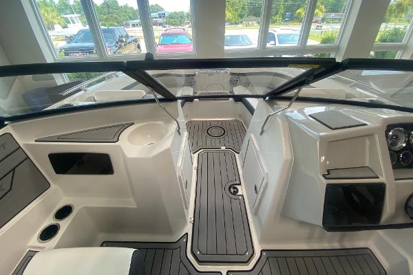 2024 Starcraft SVX 190 boat interior with modern dashboard and seating.