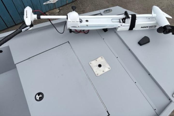 2026 Tracker Bass Tracker Classic CC boat with Minn Kota trolling motor on deck.