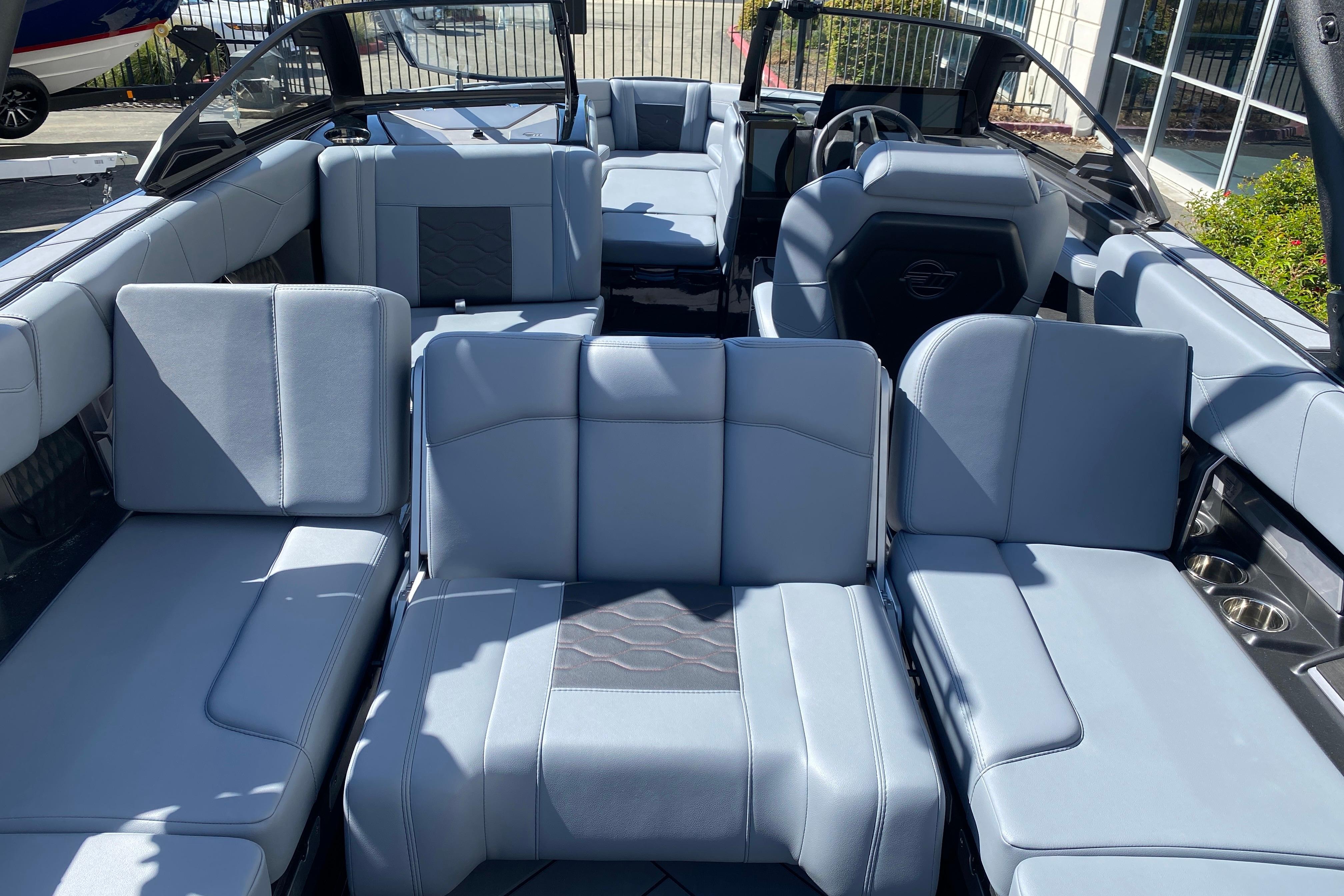 2025 Malibu Wakesetter 23 LSV interior with luxurious seating and modern design.