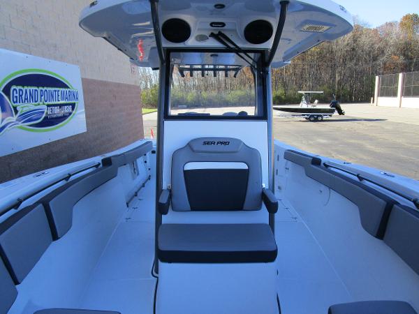 2025 Sea Pro 292 Offshore boat interior at Grand Pointe Marina.