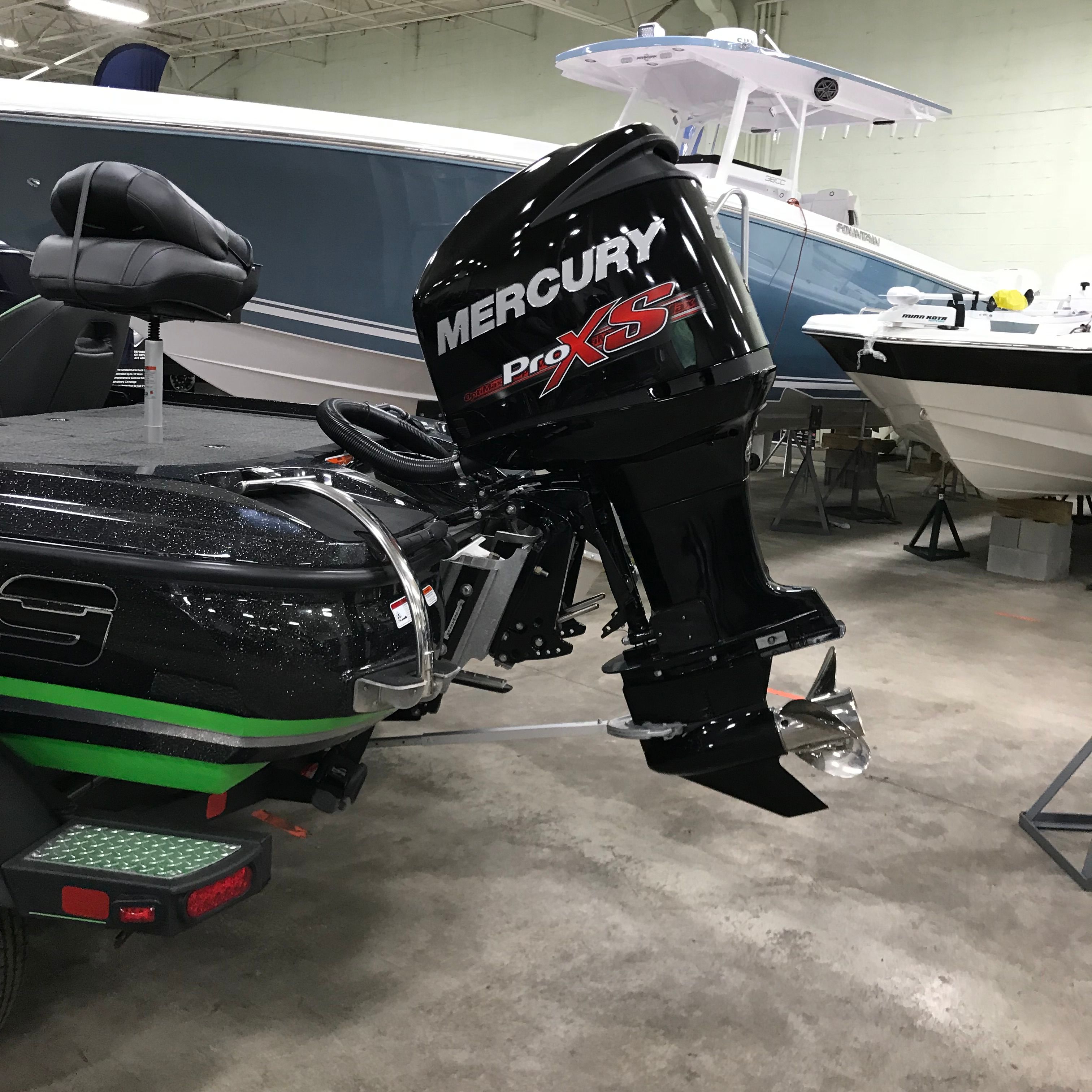 2018 Nitro Z19 Pro with Mercury Pro XS engine in a showroom.