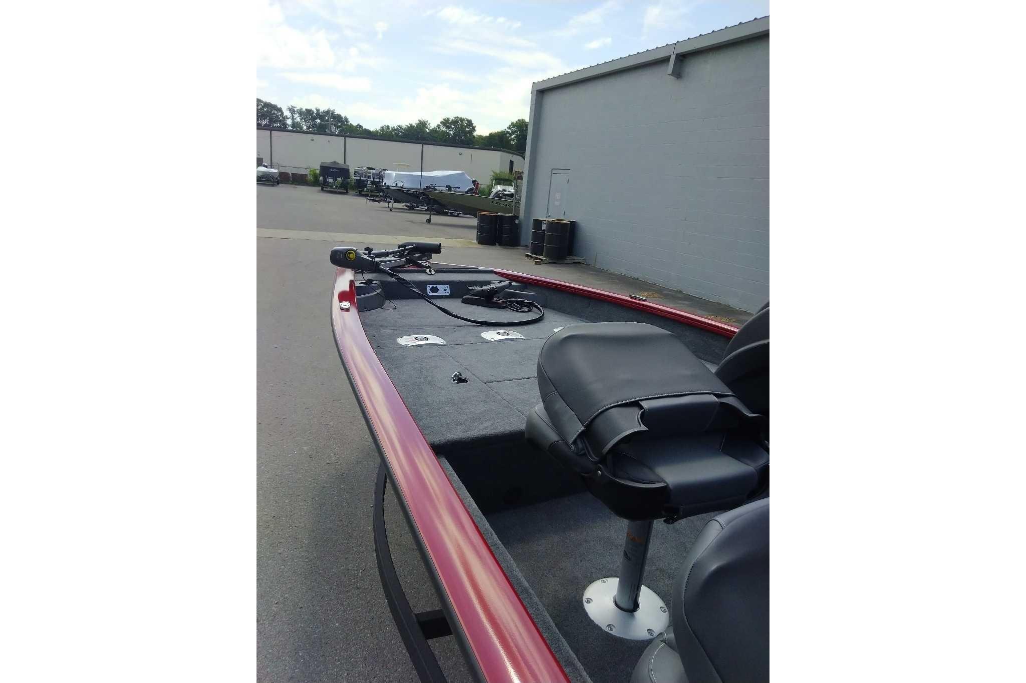 2026 Tracker Pro Team 175 Crappie Edition boat with seating and fishing deck.