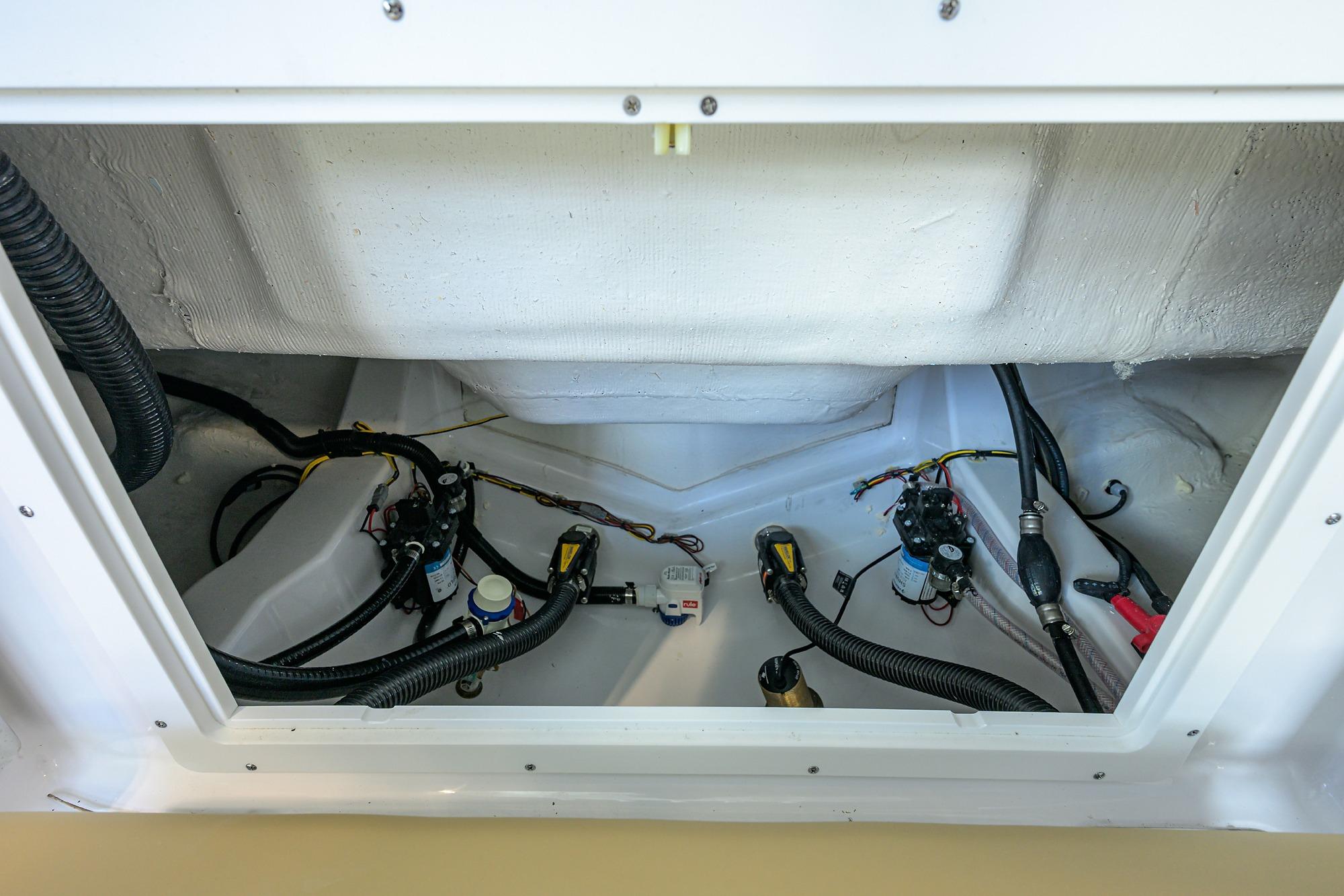 2026 Sportsman Open 232 Center Console boat wiring and components view.