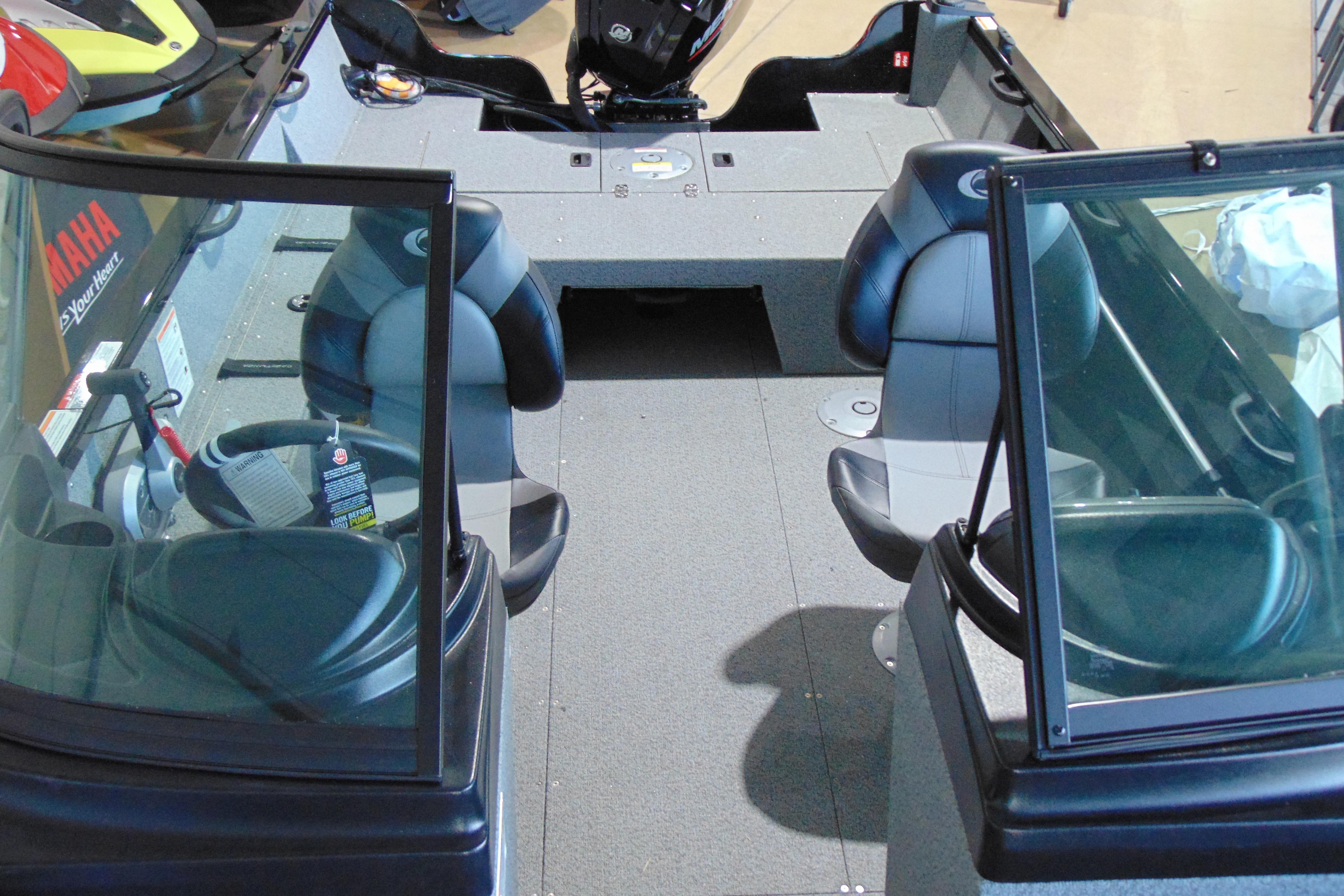 2026 Crestliner 1850 Kodiak WT boat interior with seating and console view.