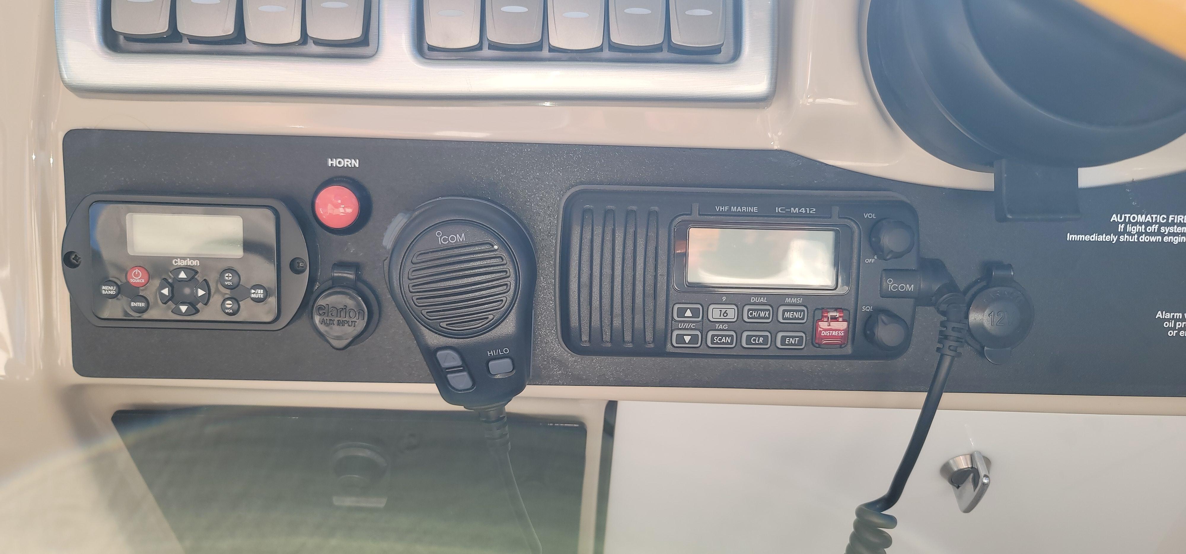 Control panel of a 2012 Formula 37 Performance Cruiser.