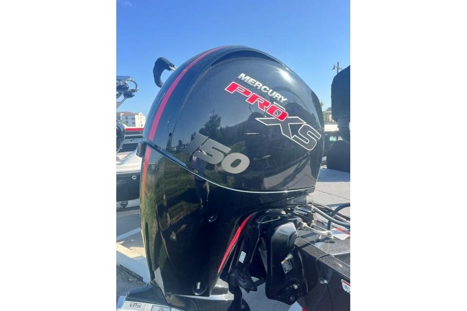 Mercury Pro XS 50 engine on 2023 Tracker Pro Team 195 TXW Tournament Edition boat.