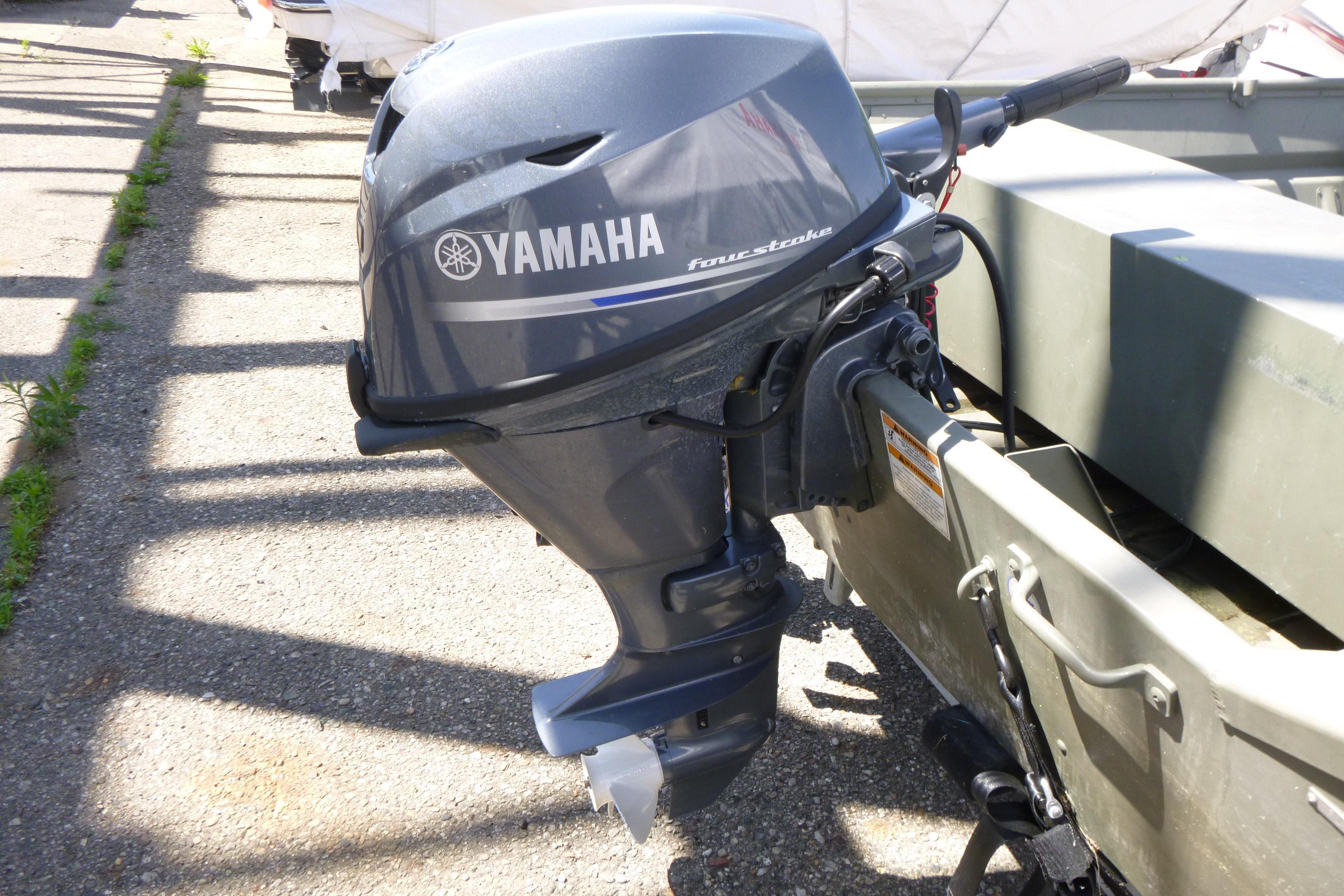 2014 Polar Kraft Jon MV 1448 LW with Yamaha four-stroke outboard motor.