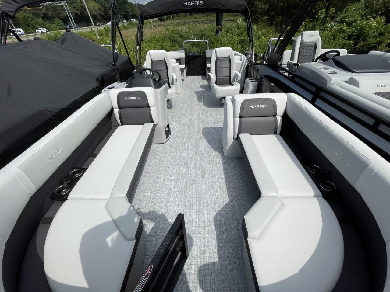 2026 Harris Cruiser 230 interior with spacious seating and modern design.