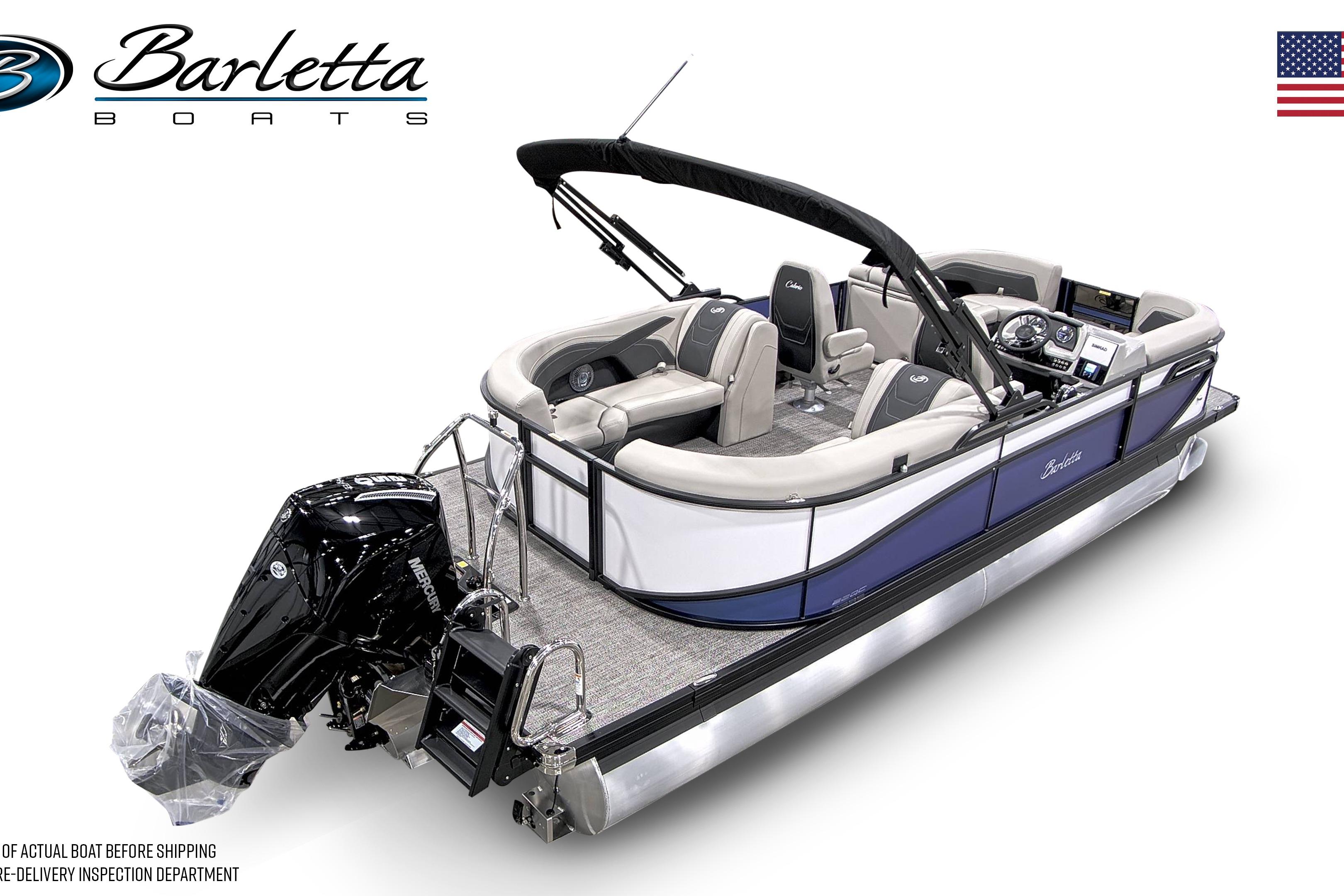 2026 Barletta Cabrio 22QC pontoon boat with sleek design and modern features.