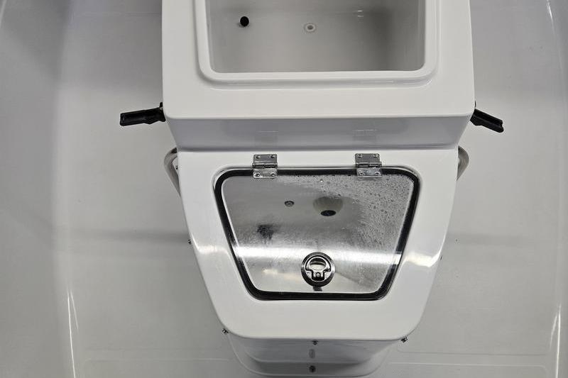 2026 Sea Hunt Ultra 275 Coffin Box, top view of storage compartment.
